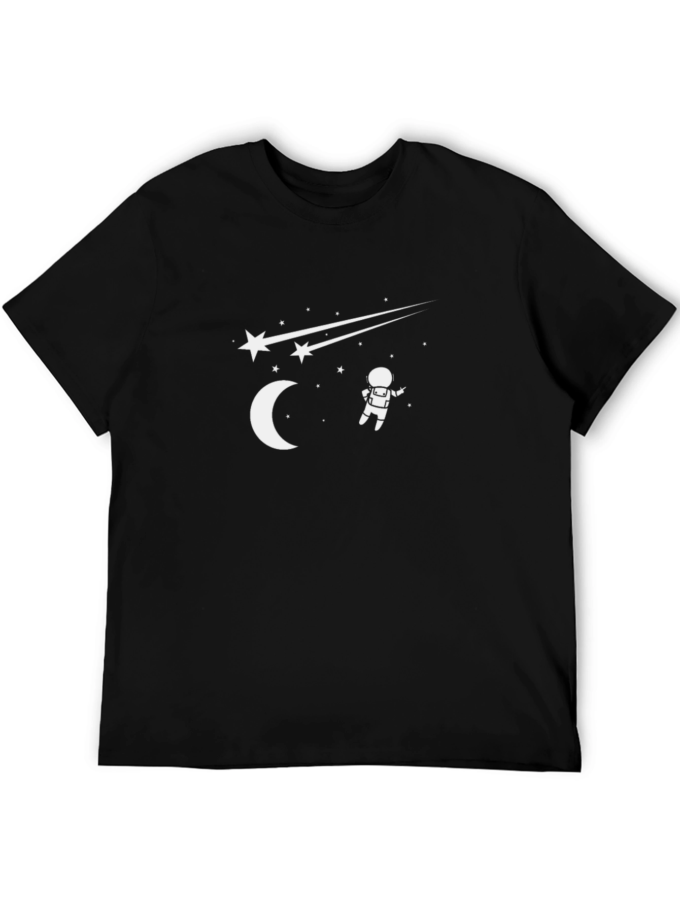 Astronaut Moon Stars Graphic T-Shirt
