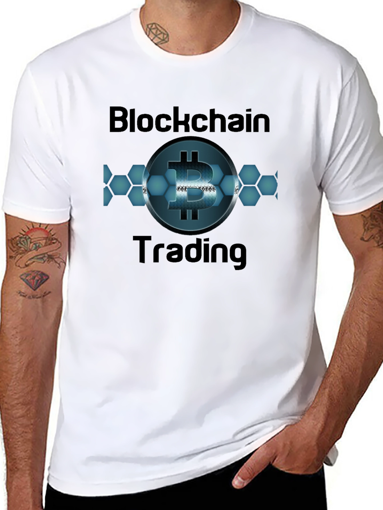 Blockchain Trading Bitcoin Graphic T-Shirt