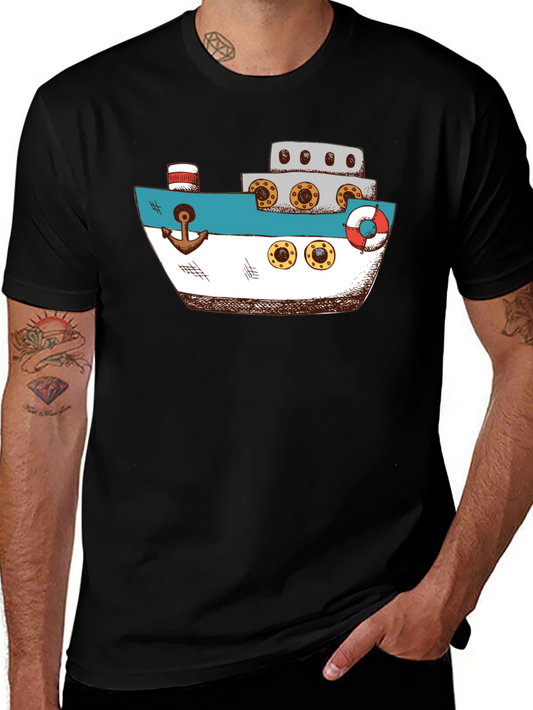 Nautical Ship Graphic T-Shirt