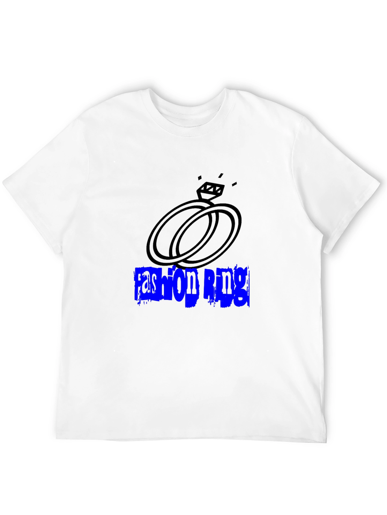 Fashion Ring Graphic T-Shirt - Black Casual Tee