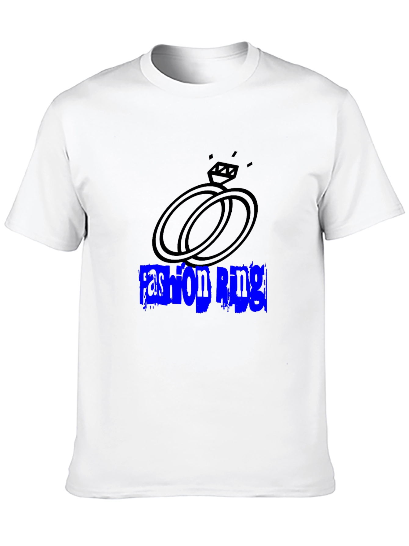 Fashion Ring Graphic T-Shirt - Black Casual Tee