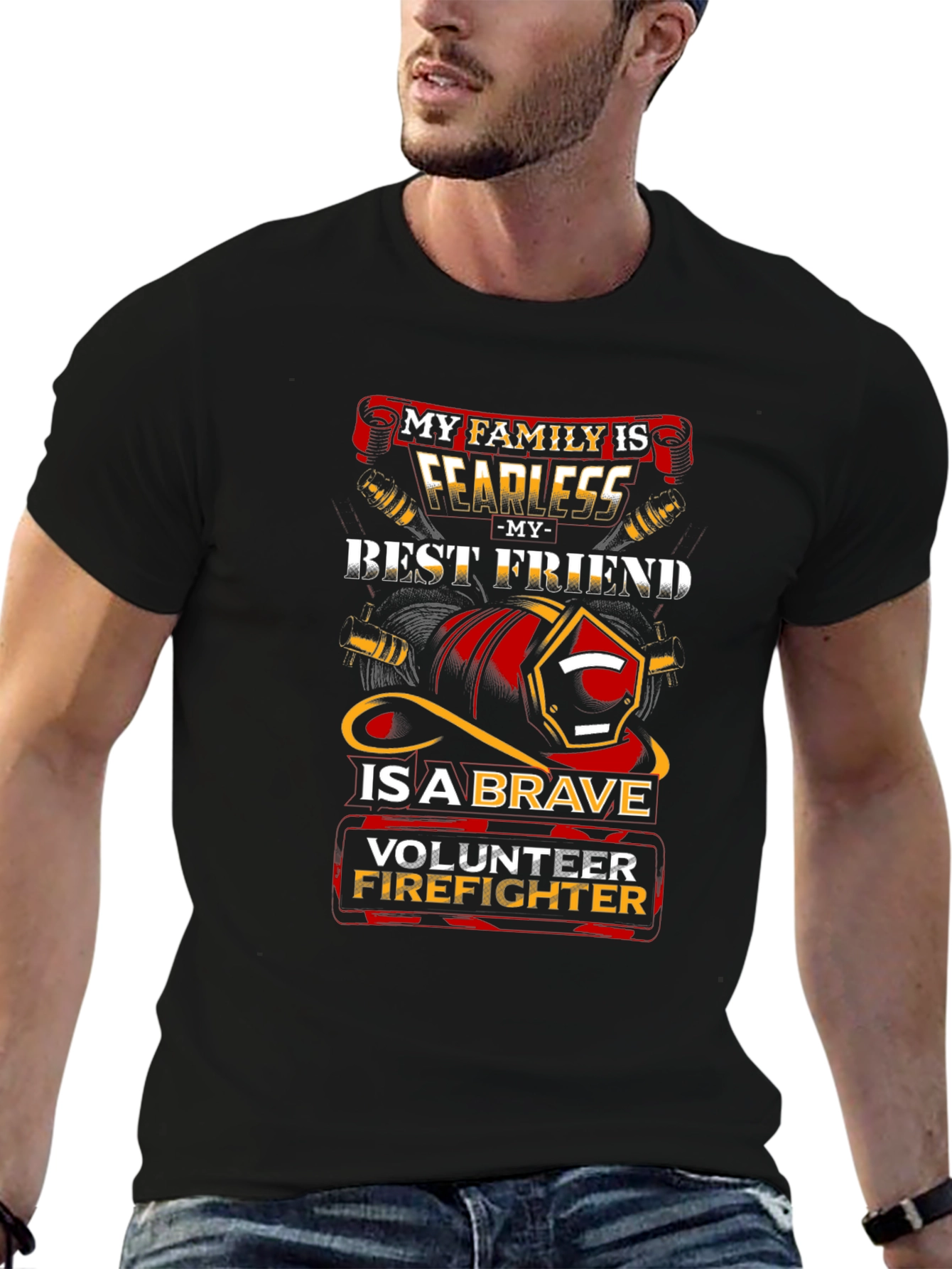 Volunteer Firefighter Graphic T-Shirt