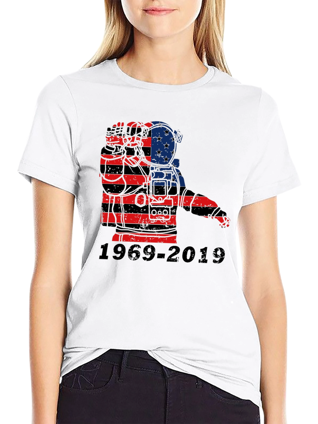 Astronaut American Flag 1969-2019 T-Shirt