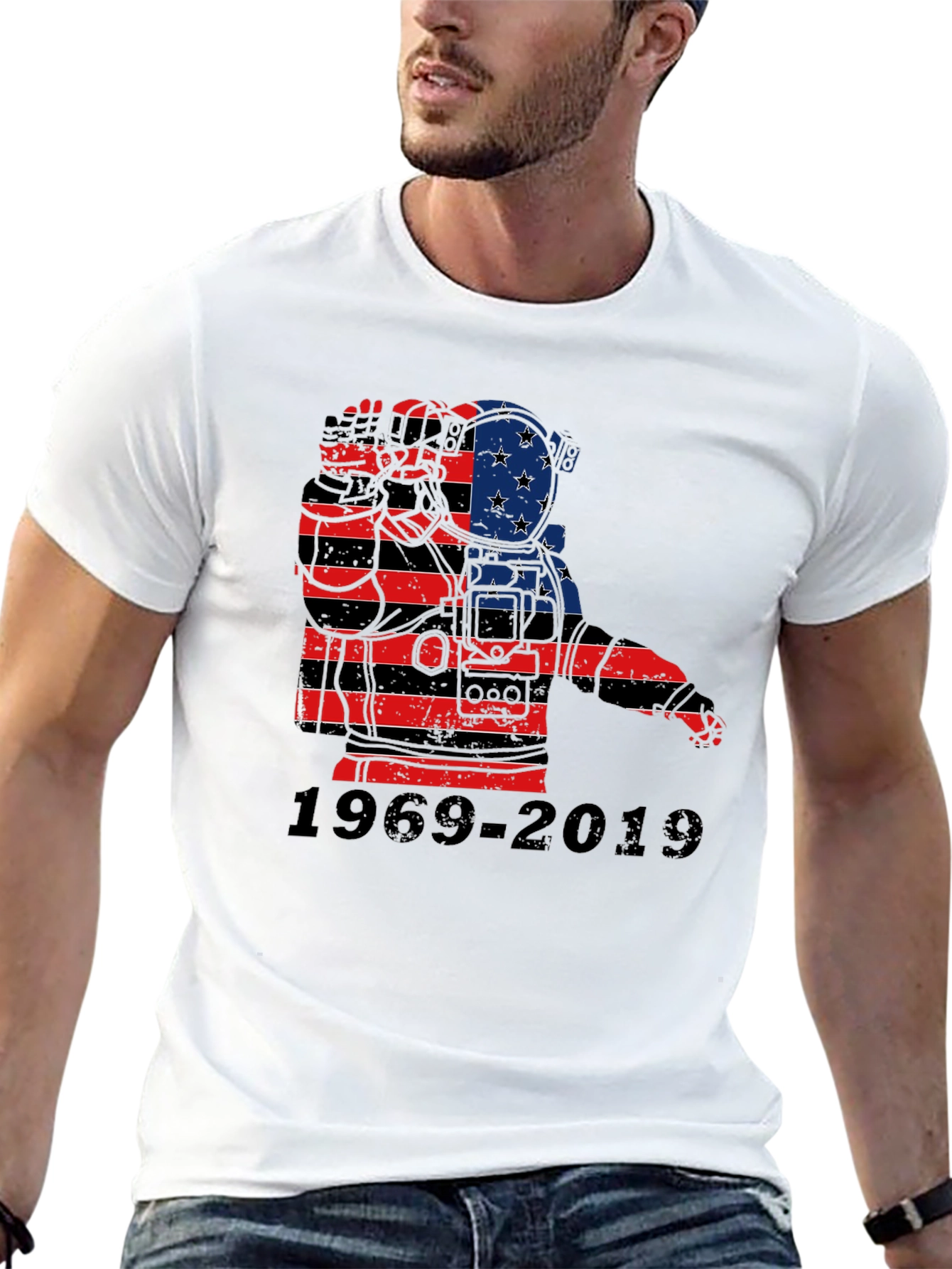 Astronaut American Flag 1969-2019 T-Shirt