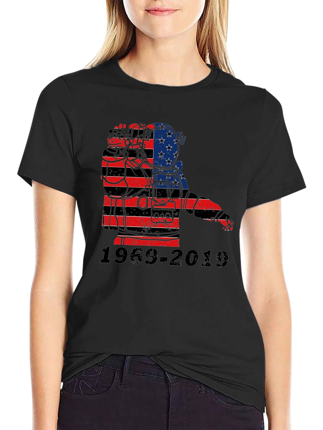 Astronaut American Flag 1969-2019 T-Shirt