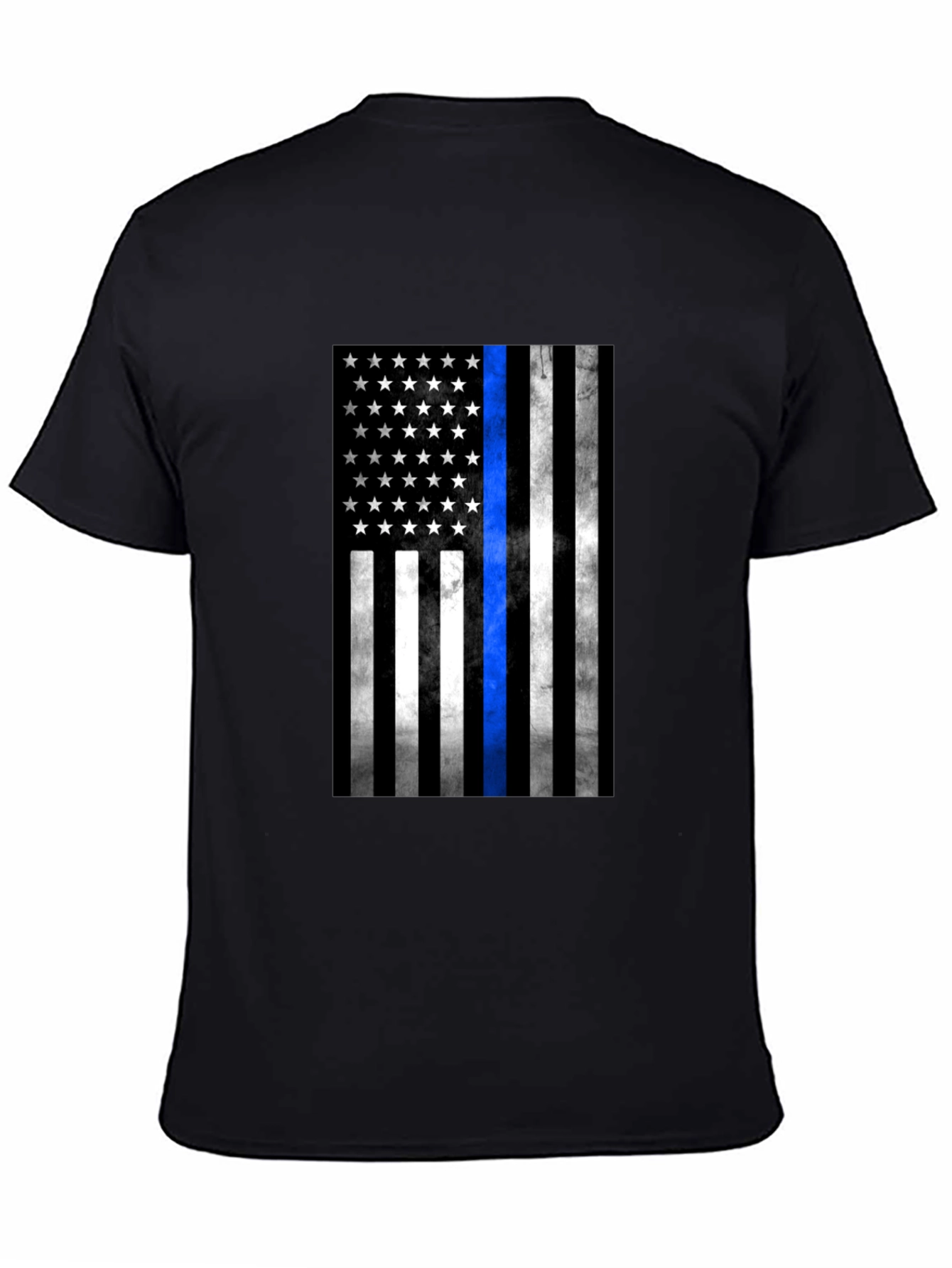 Thin Blue Line American Flag T-Shirt