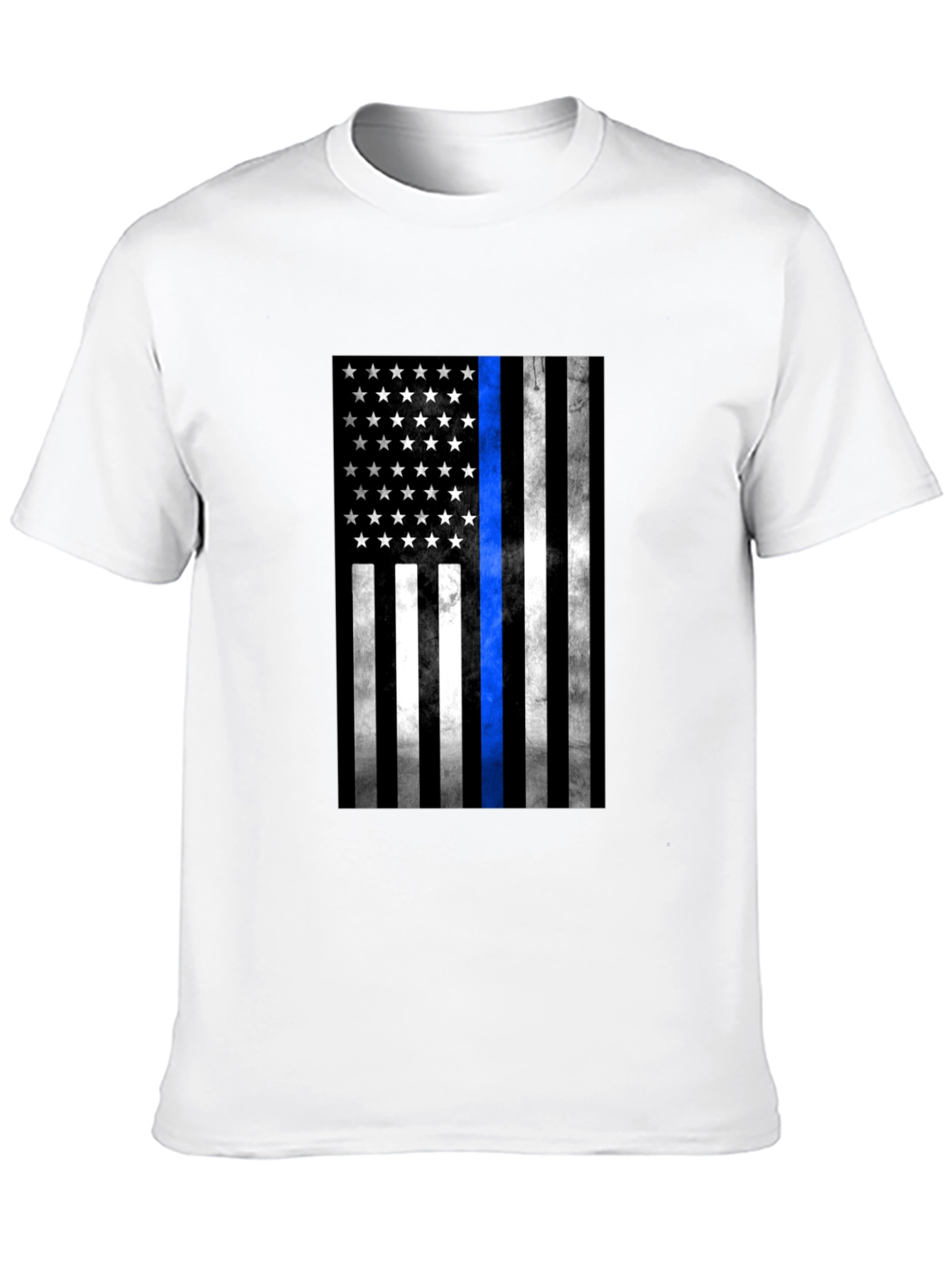 Thin Blue Line American Flag T-Shirt