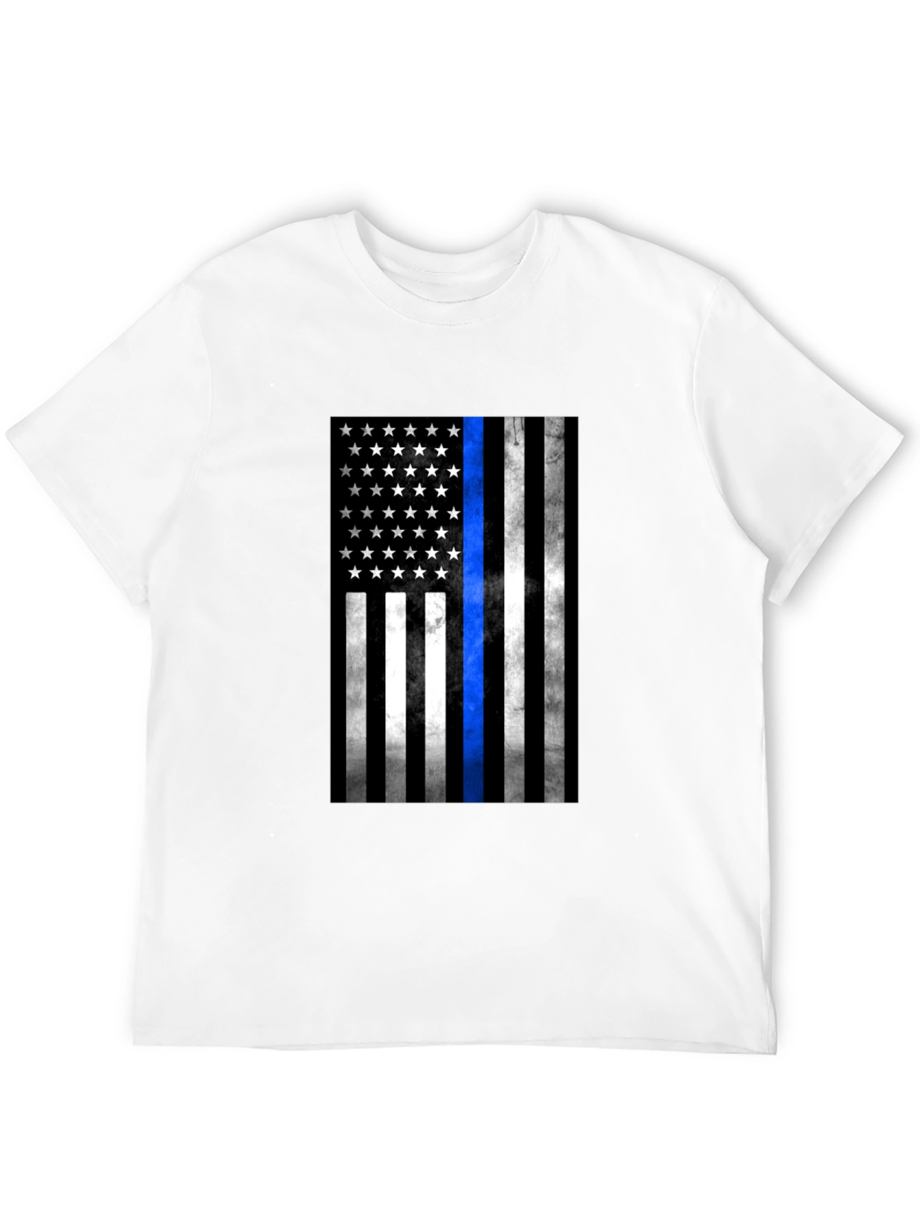 Thin Blue Line American Flag T-Shirt