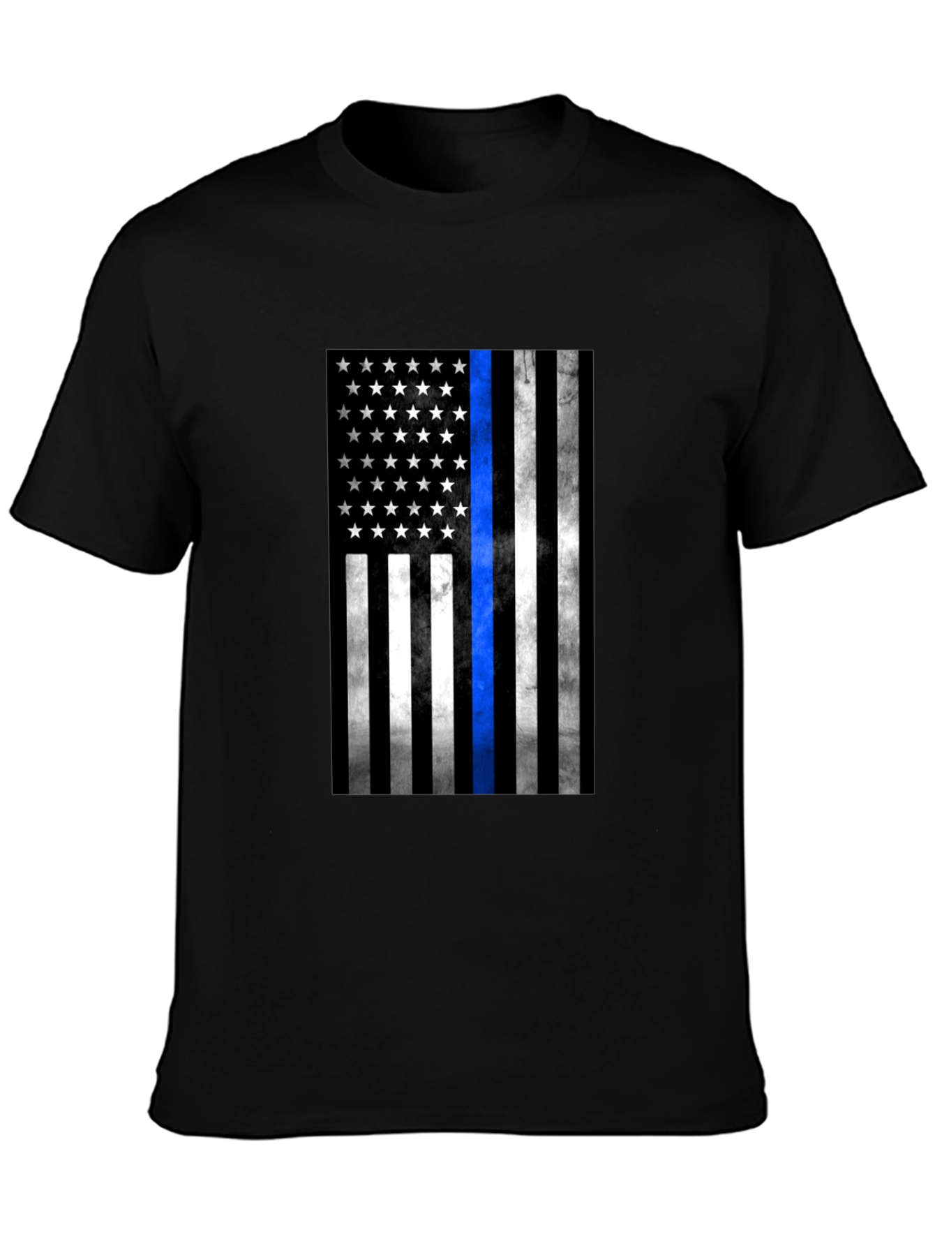 Thin Blue Line American Flag T-Shirt