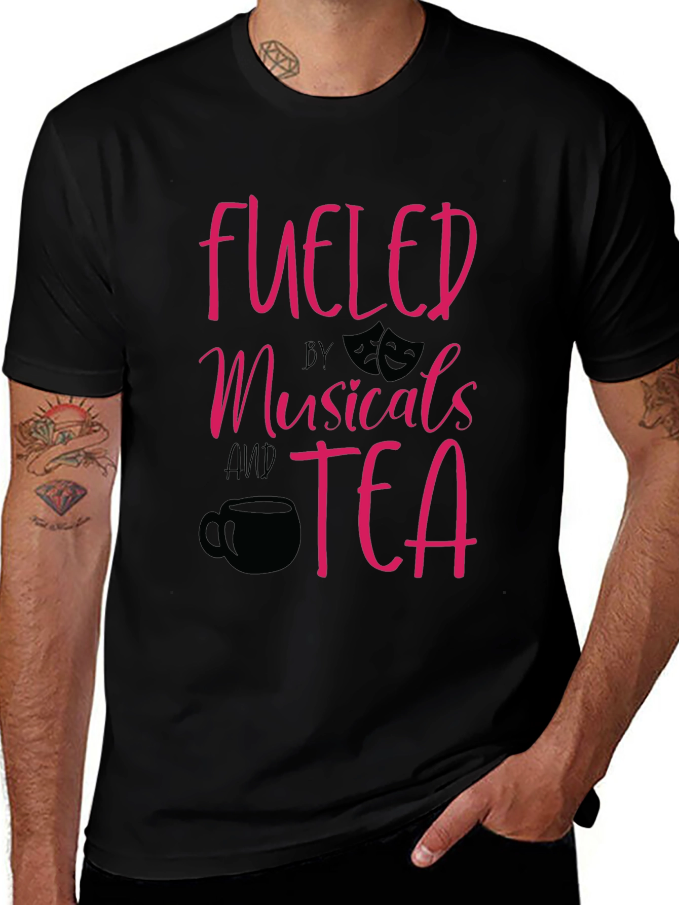 Fueled by Musicals and Tea Graphic T-Shirt
