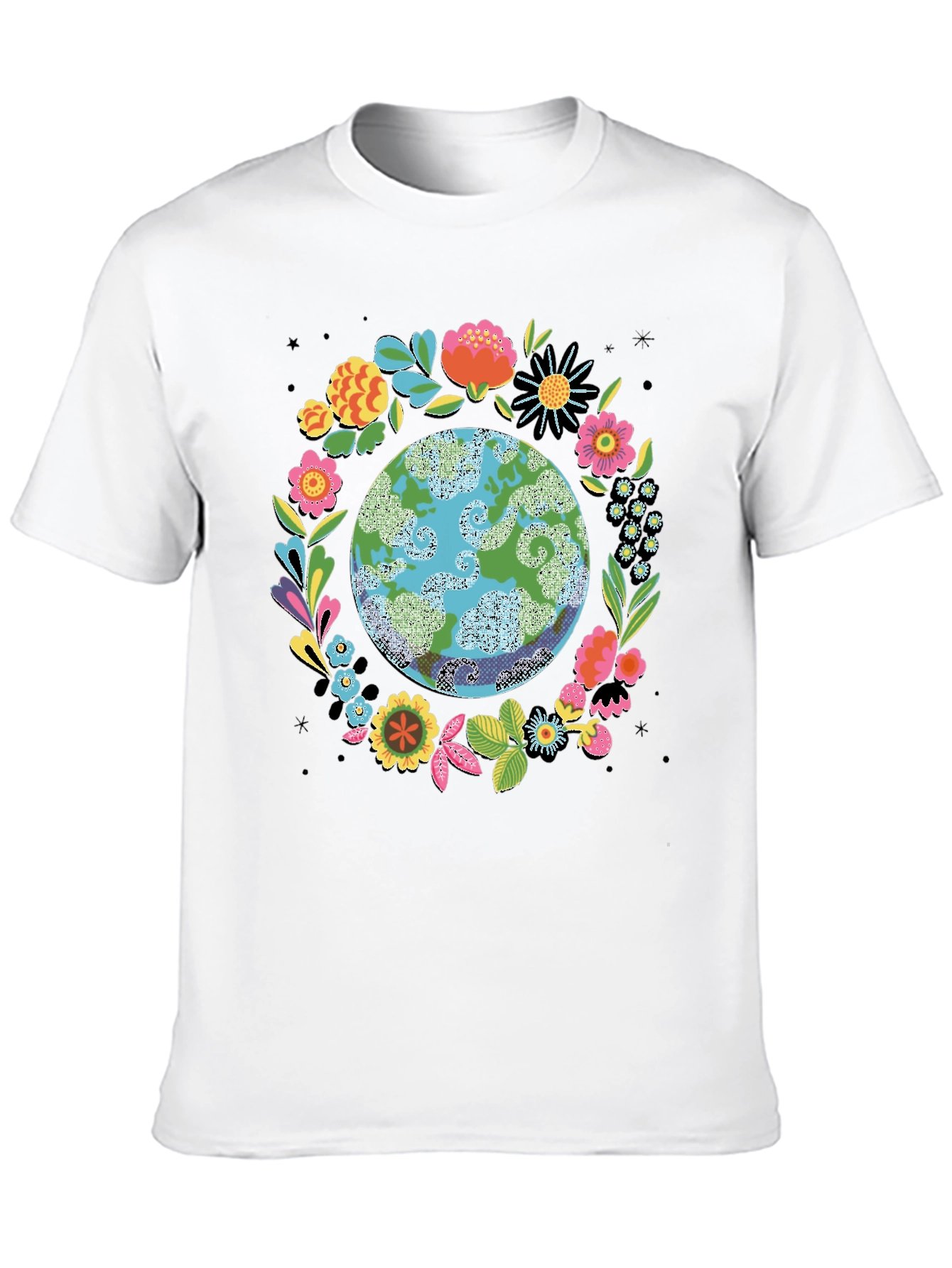Floral Earth Graphic Tee - Earth Day Shirt