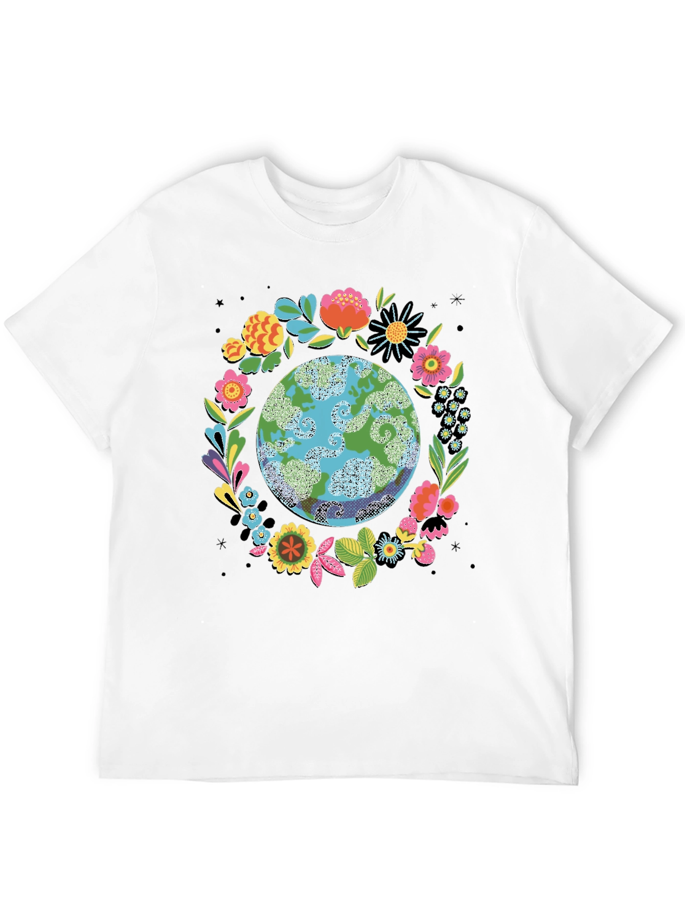 Floral Earth Graphic Tee - Earth Day Shirt
