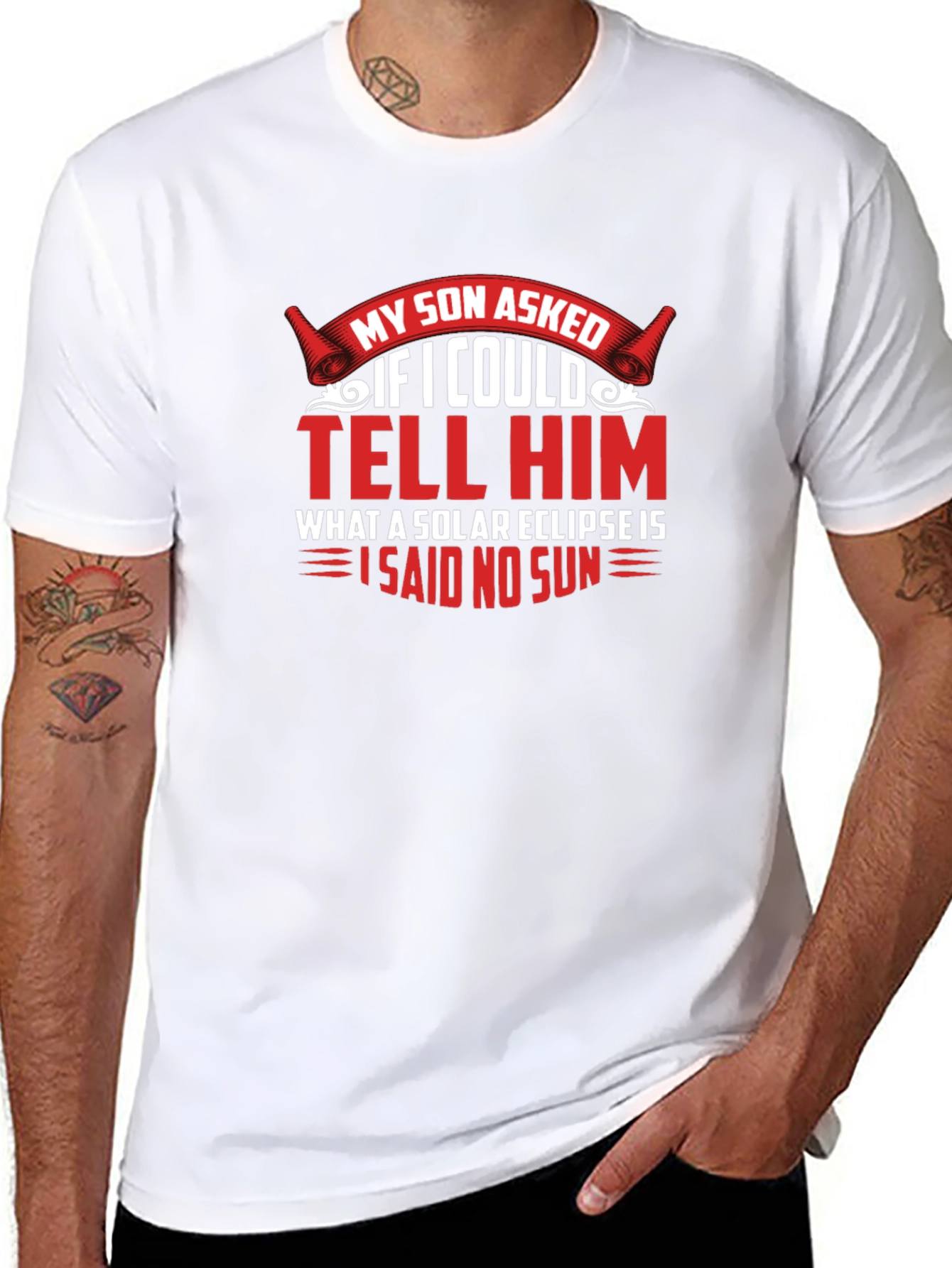Funny Solar Eclipse Mens T-Shirt