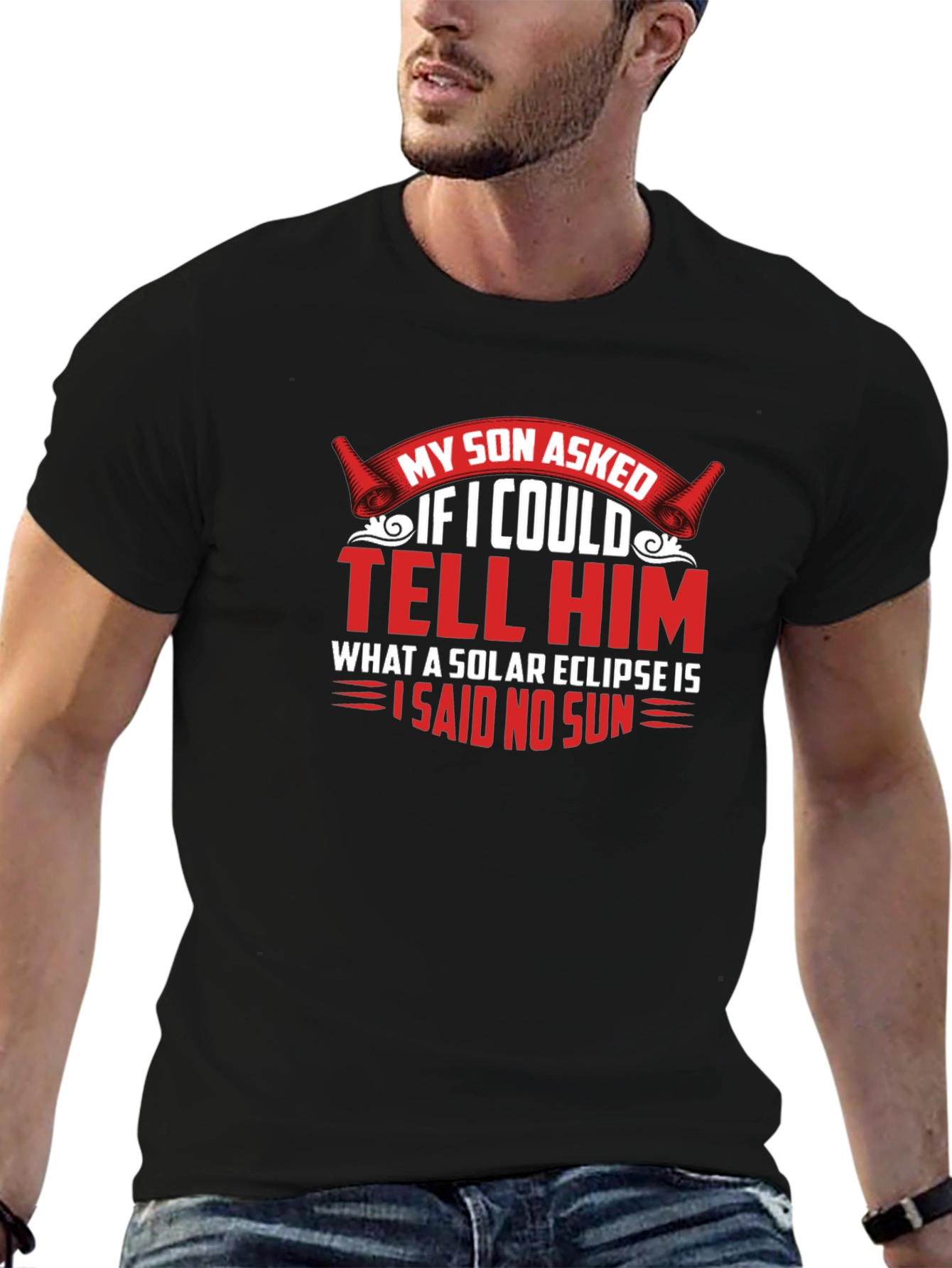 Funny Solar Eclipse Mens T-Shirt