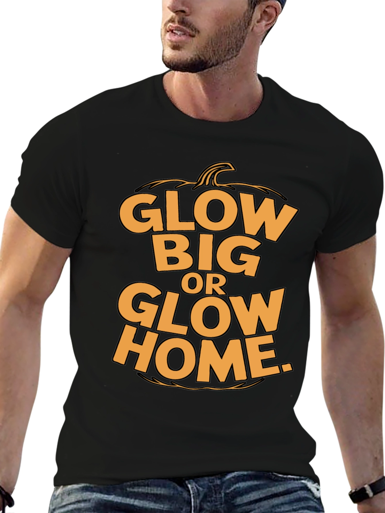Glow Big or Glow Home Halloween T-Shirt