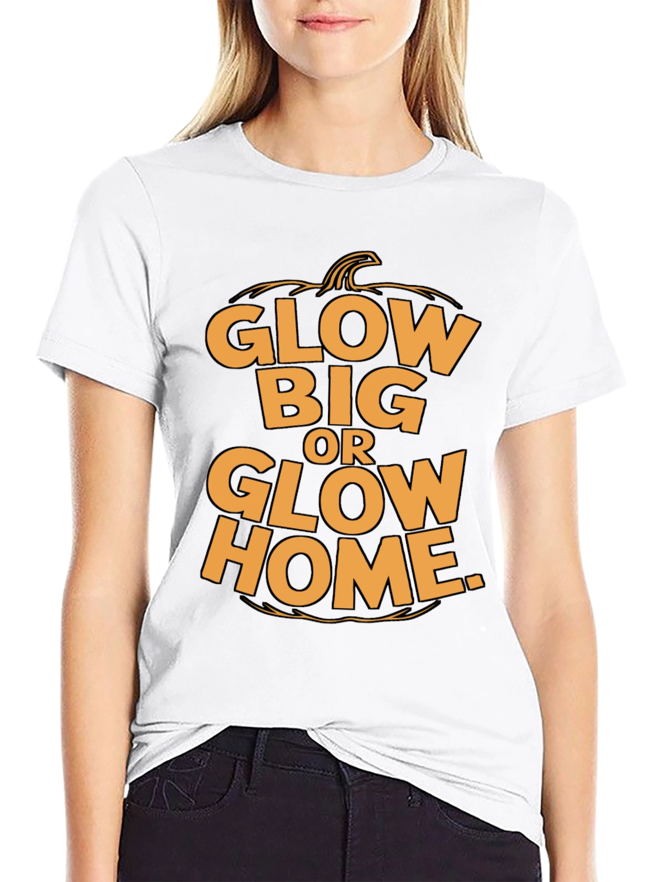 Glow Big or Glow Home Halloween T-Shirt