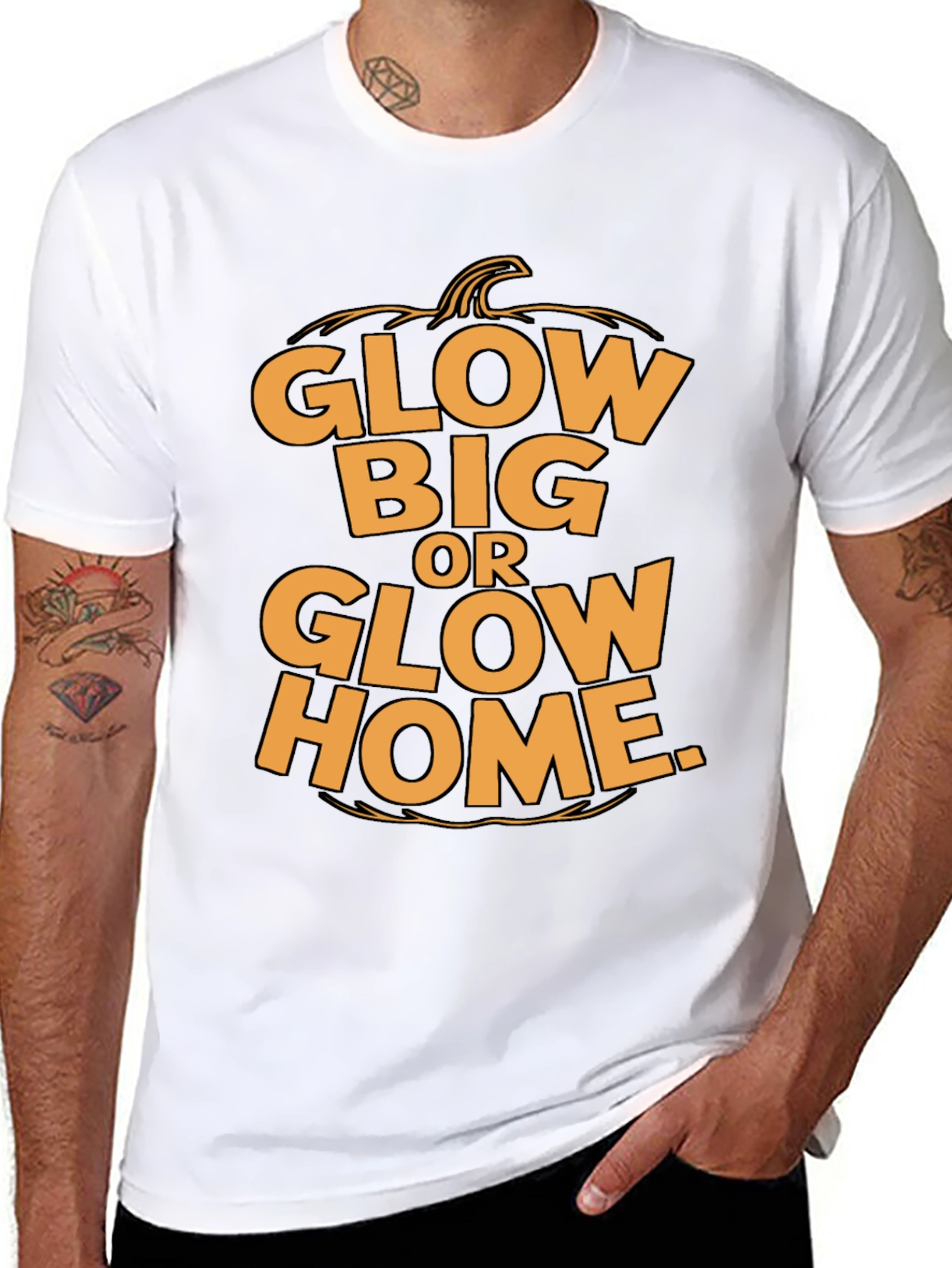 Glow Big or Glow Home Halloween T-Shirt