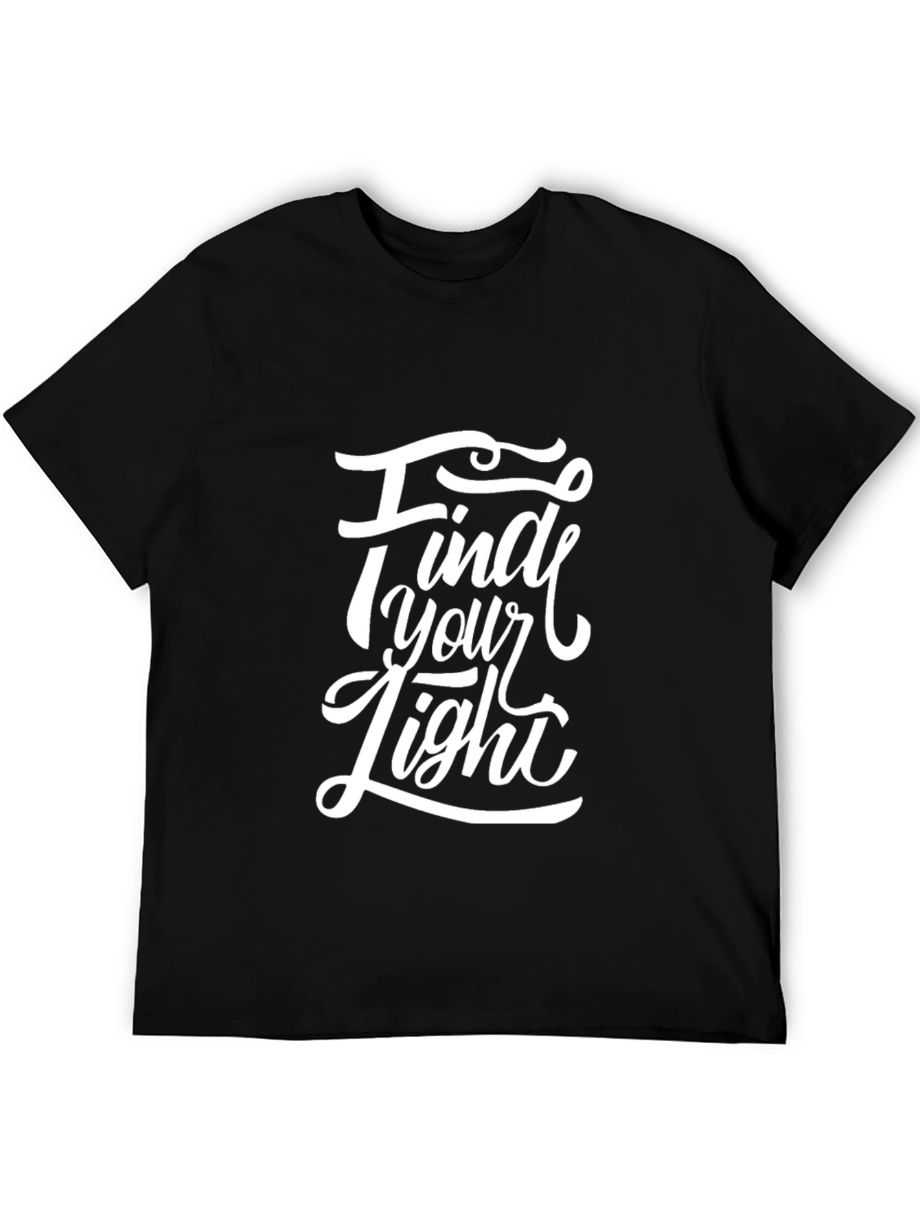 Find Your Light Graphic Tee - Stylish Black T-Shirt