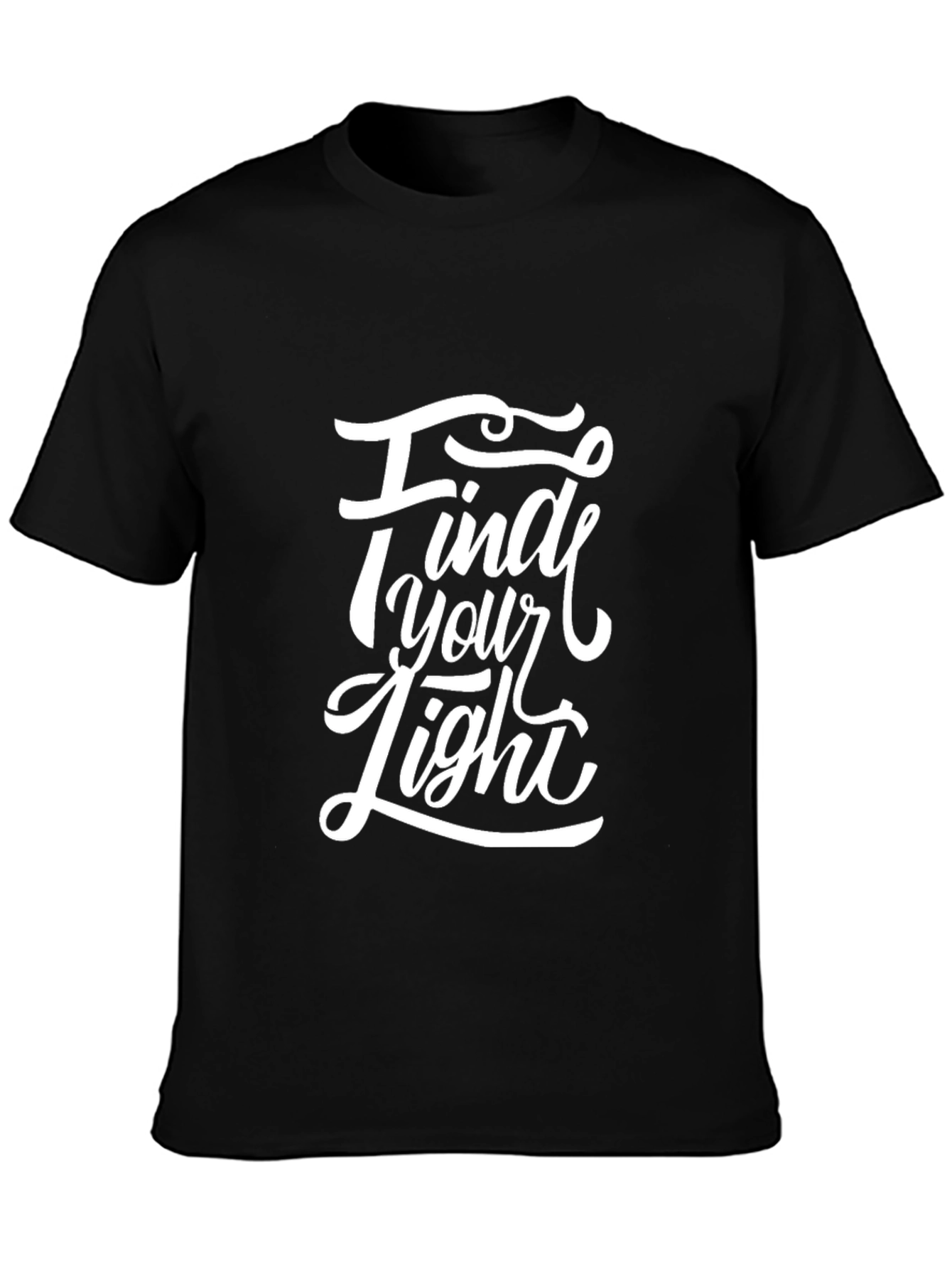 Find Your Light Graphic Tee - Stylish Black T-Shirt