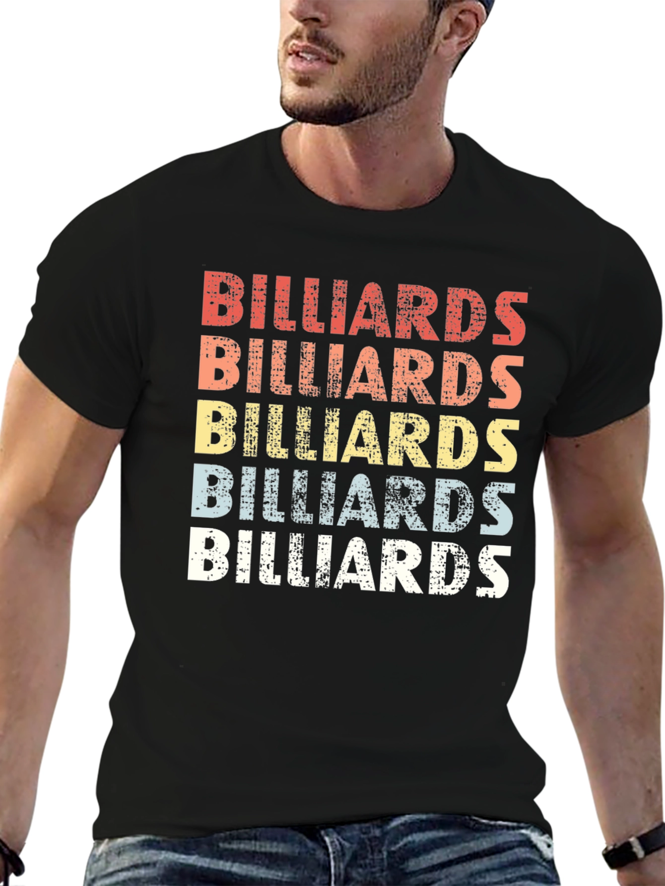 Retro Billiards T-Shirt - Pool Player Graphic Tee