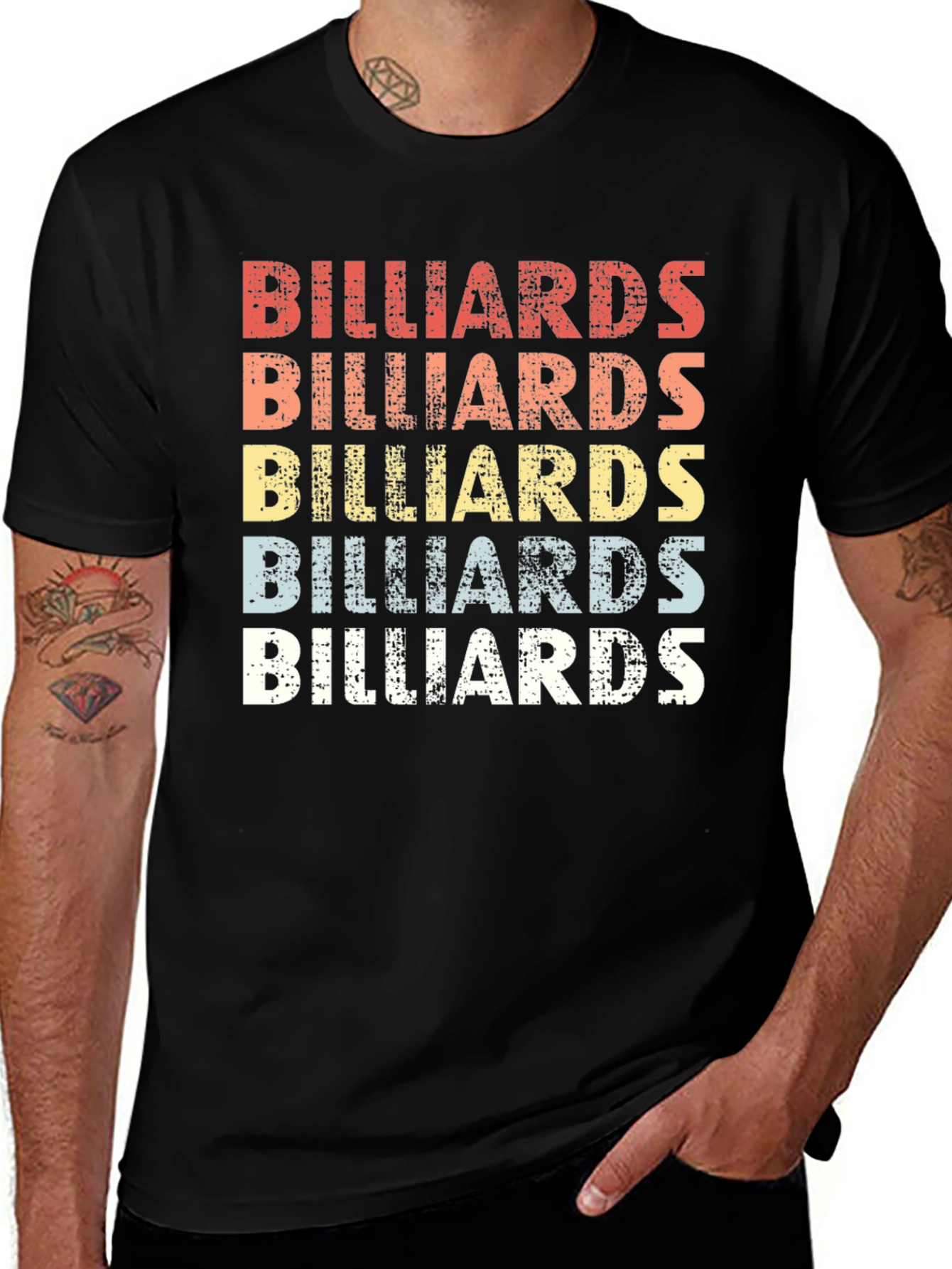 Retro Billiards T-Shirt - Pool Player Graphic Tee