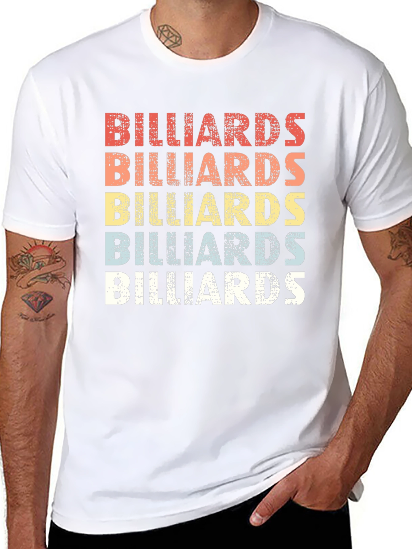 Retro Billiards T-Shirt - Pool Player Graphic Tee