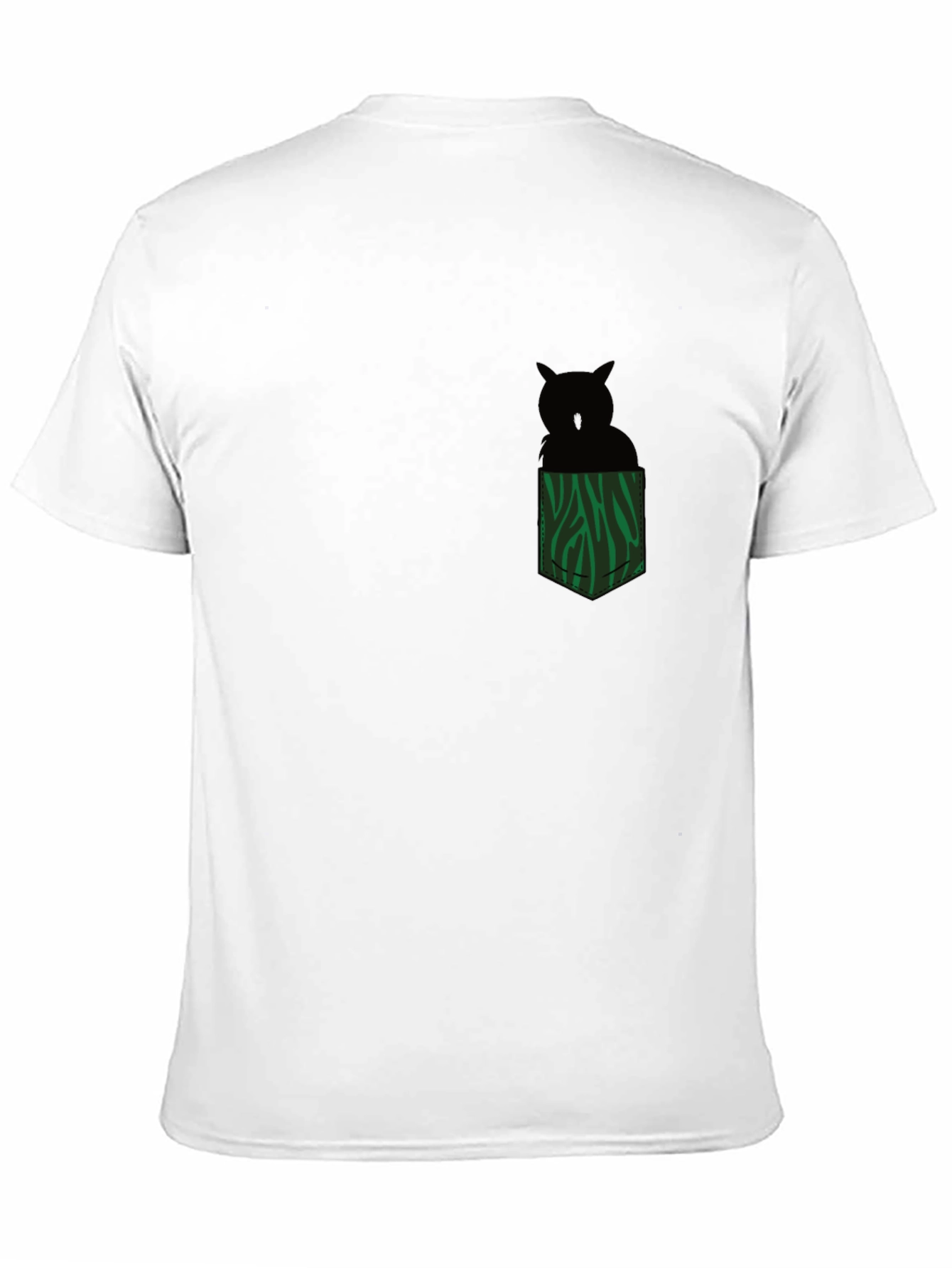 Mens Black T-Shirt with Novelty Pocket Design