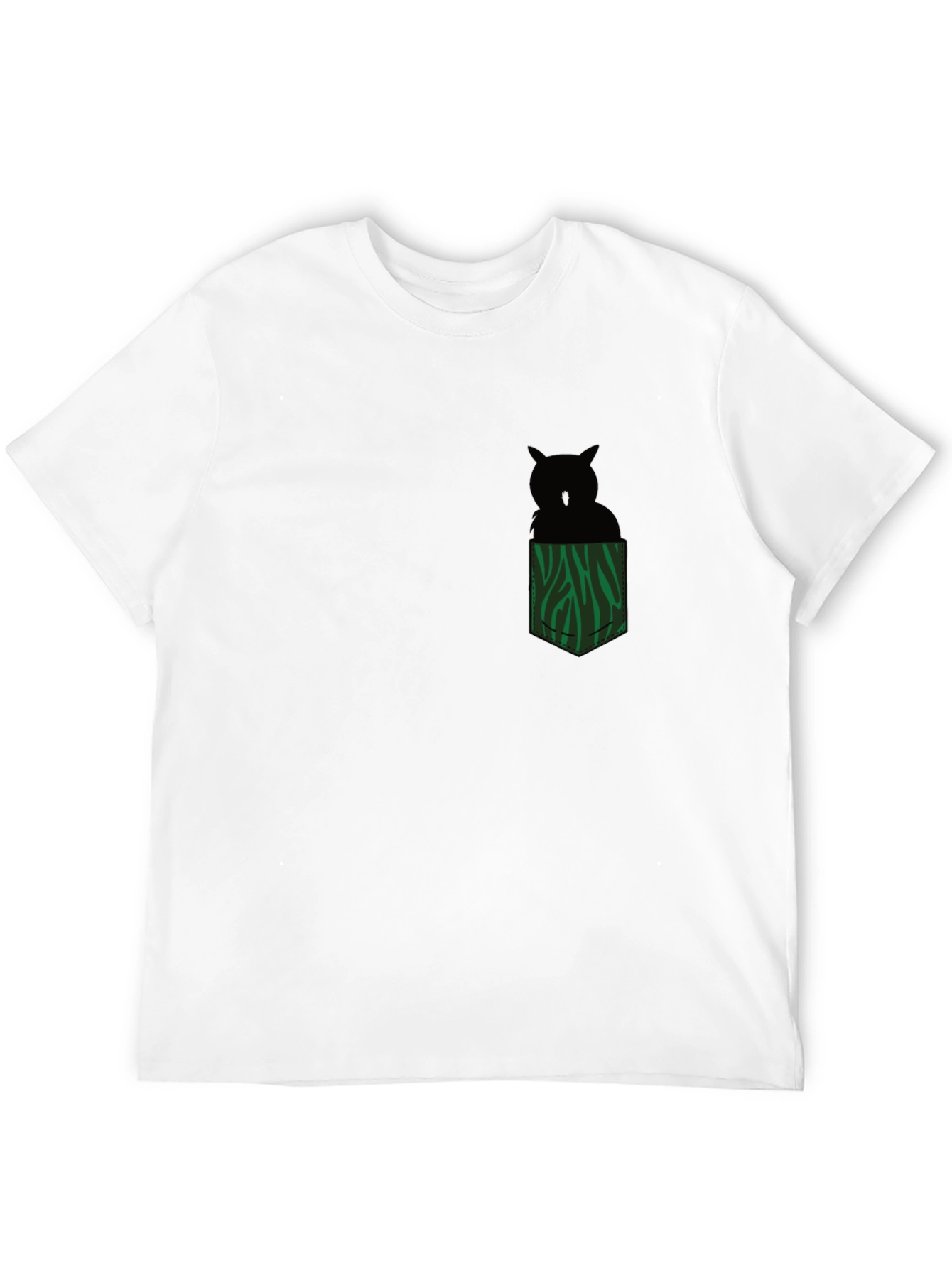 Mens Black T-Shirt with Novelty Pocket Design