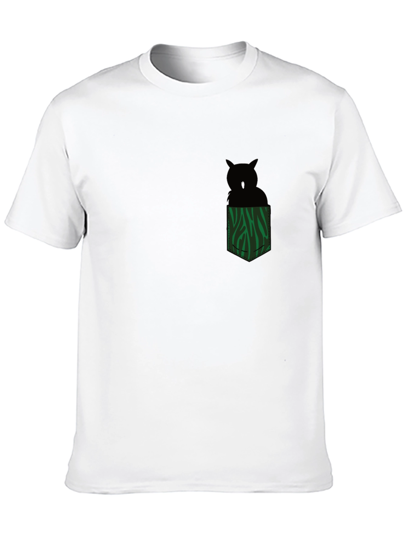 Mens Black T-Shirt with Novelty Pocket Design
