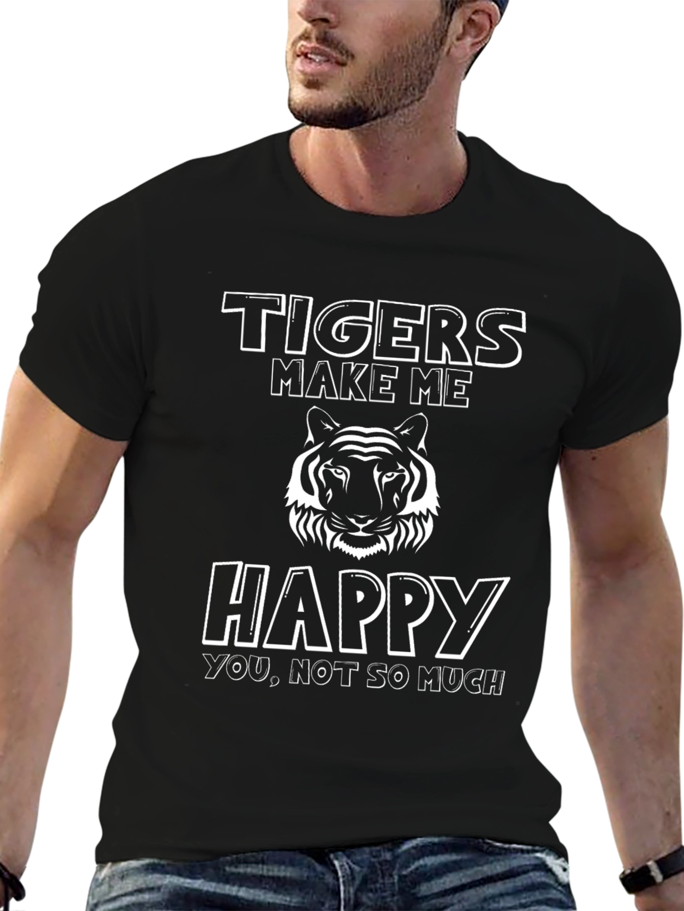 Tigers Make Me Happy Graphic T-Shirt