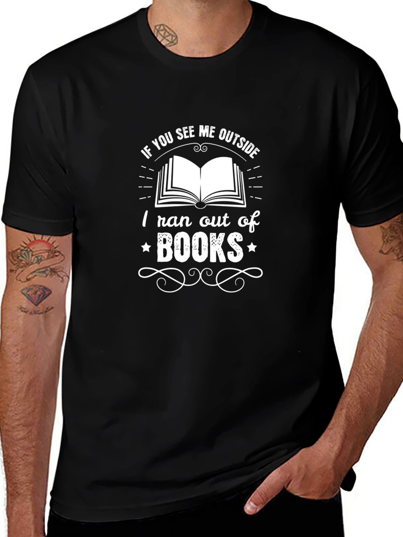Funny Book Lover T-Shirt - Ran Out of Books