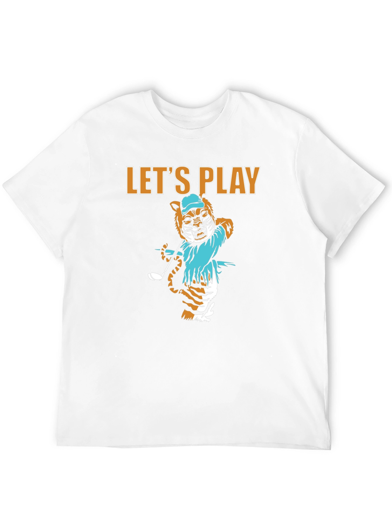 Lets Play Golf Tiger Graphic Tee