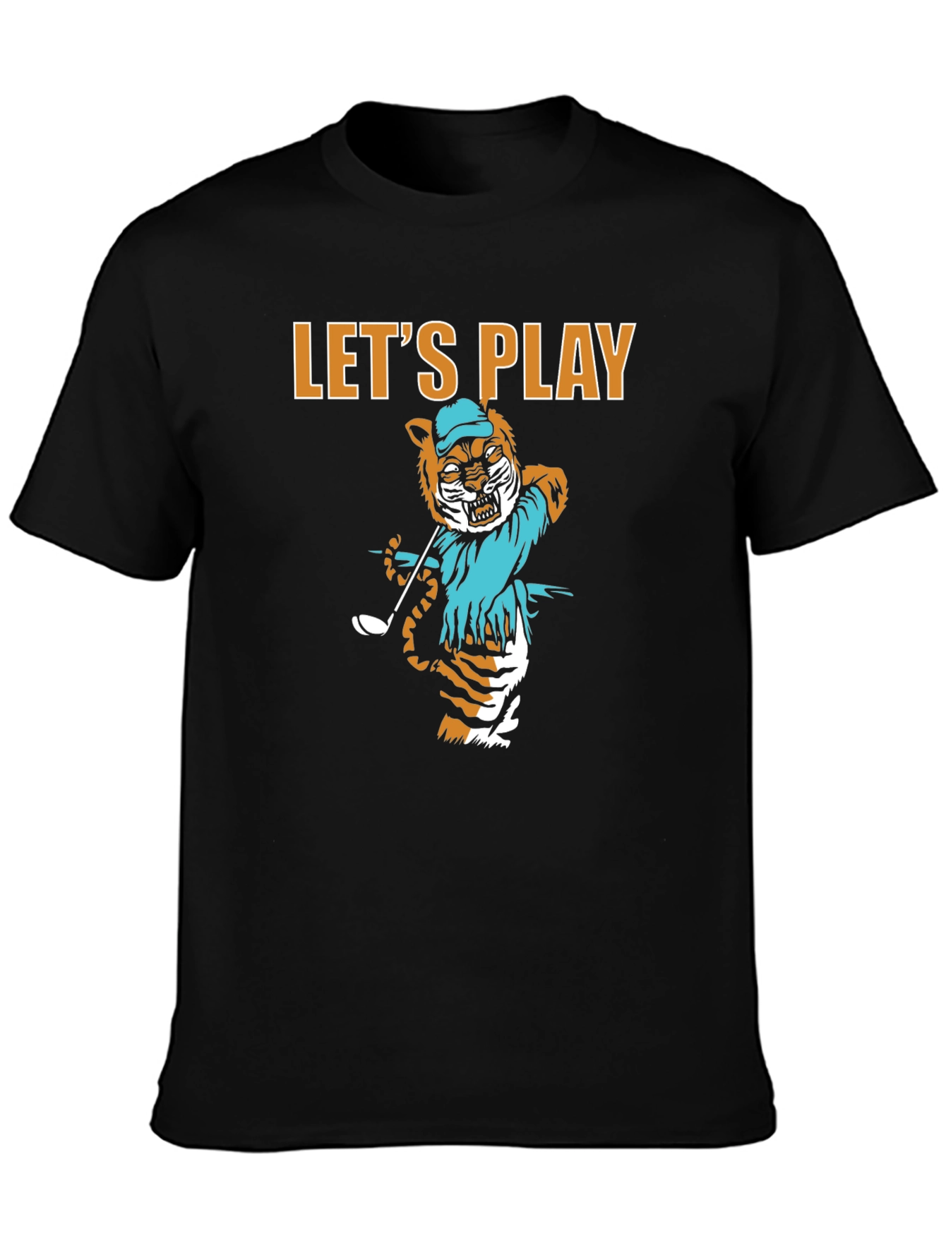 Lets Play Golf Tiger Graphic Tee