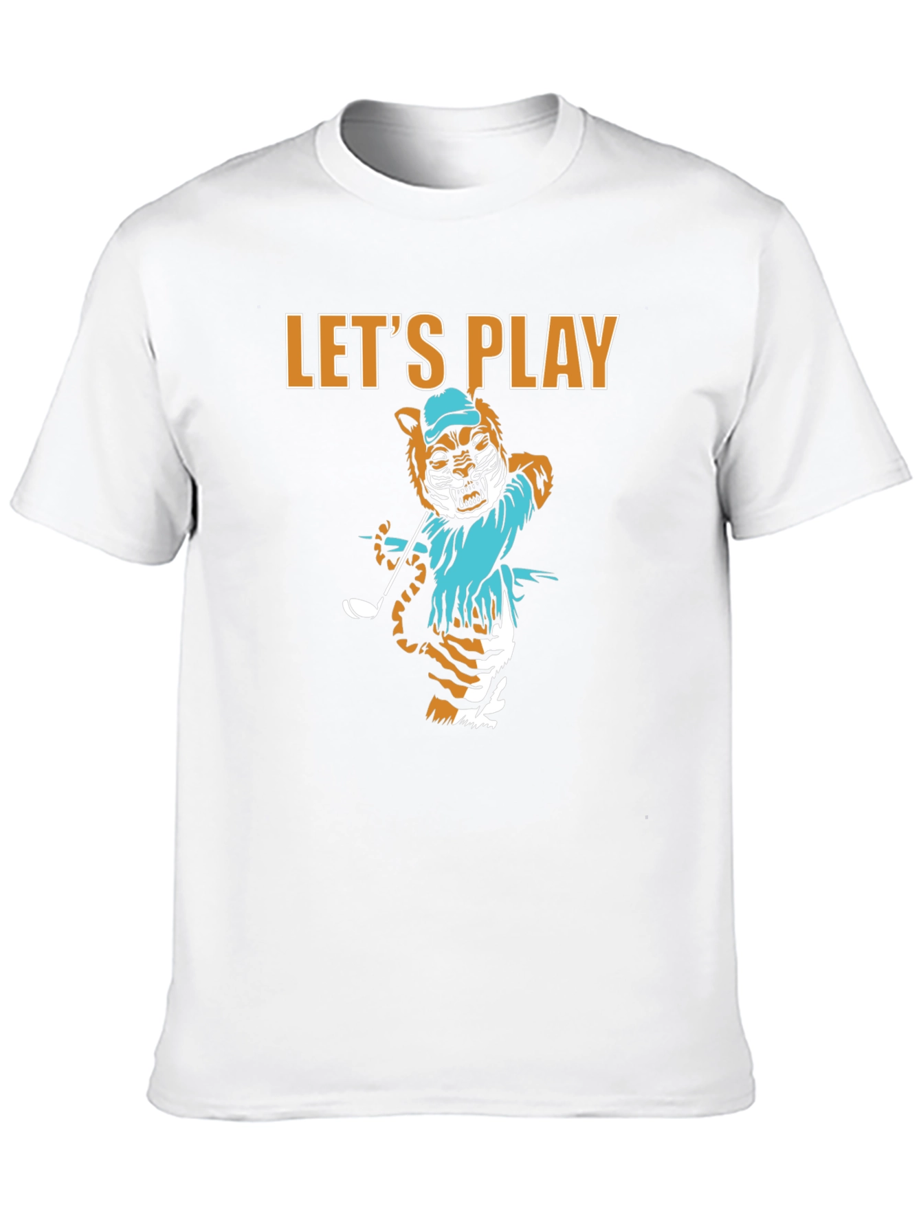 Lets Play Golf Tiger Graphic Tee