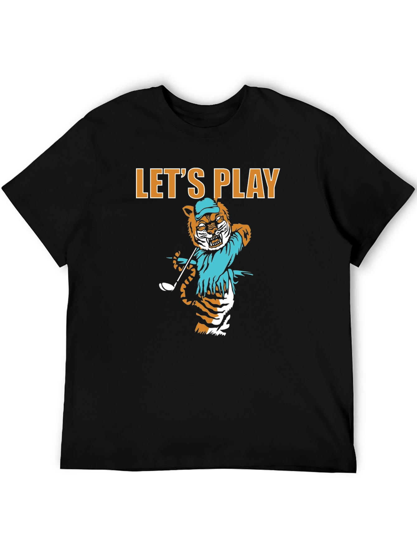Lets Play Golf Tiger Graphic Tee