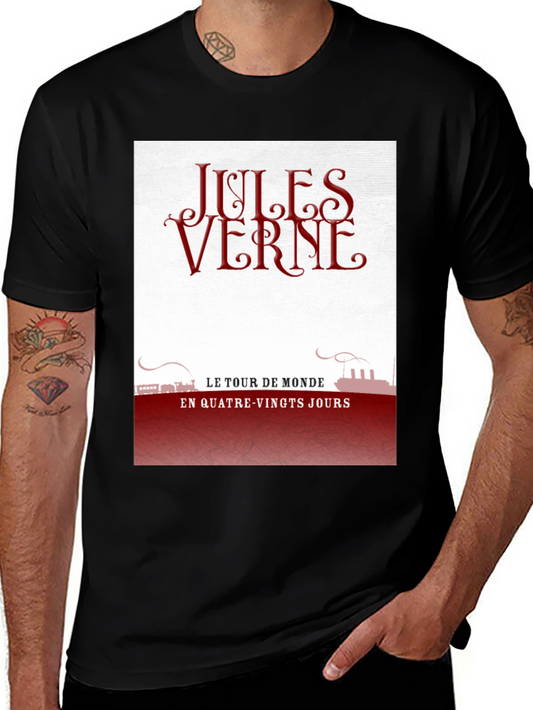 Jules Verne Around the World Novel T-Shirt