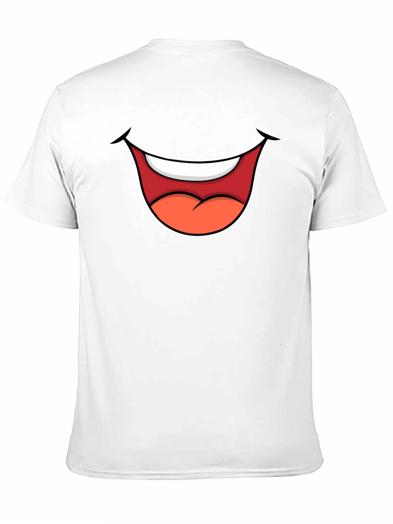 Cartoon Mouth Graphic Tee - Black T-Shirt