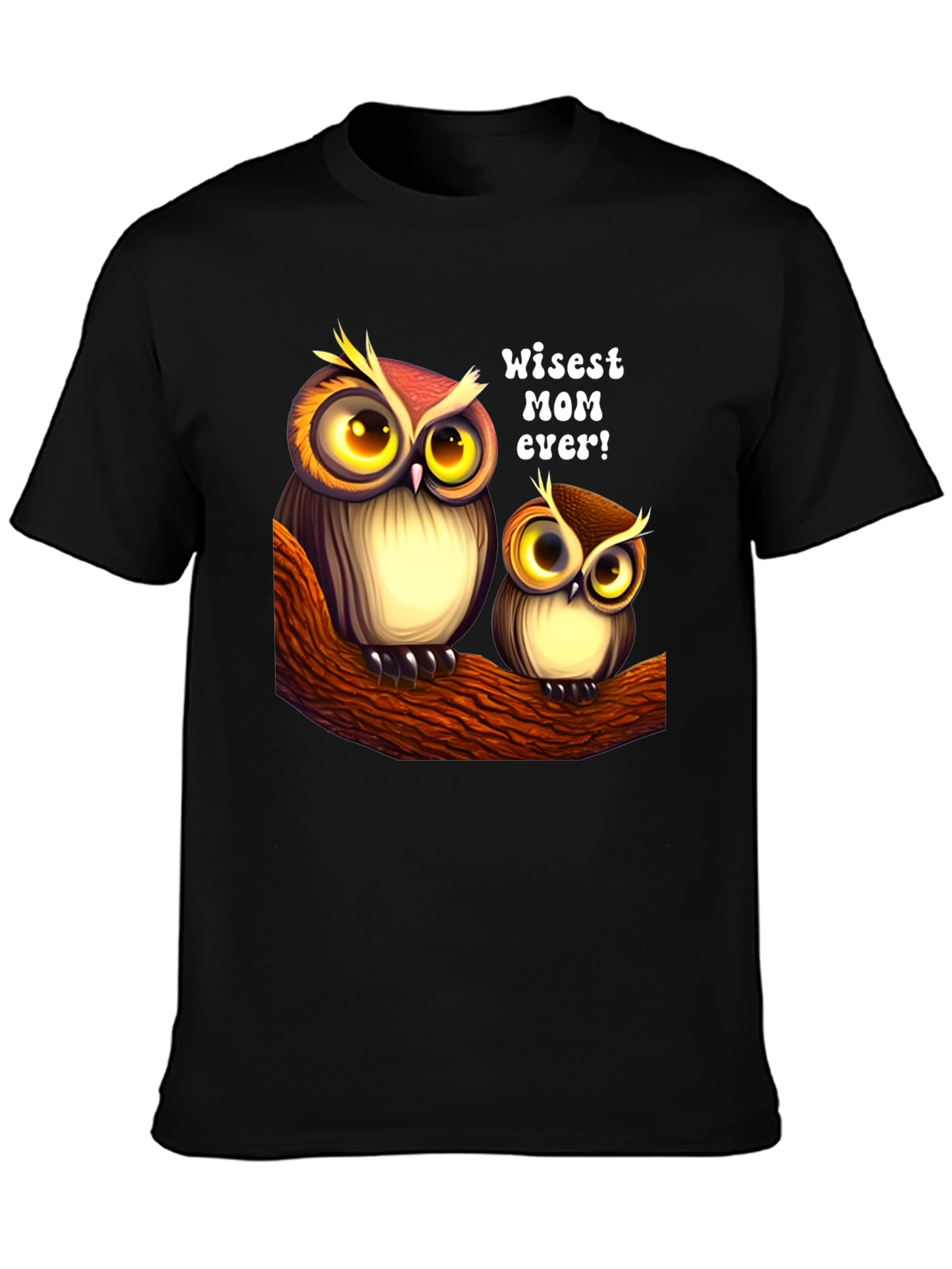 Wise Mom Owl Graphic T-Shirt