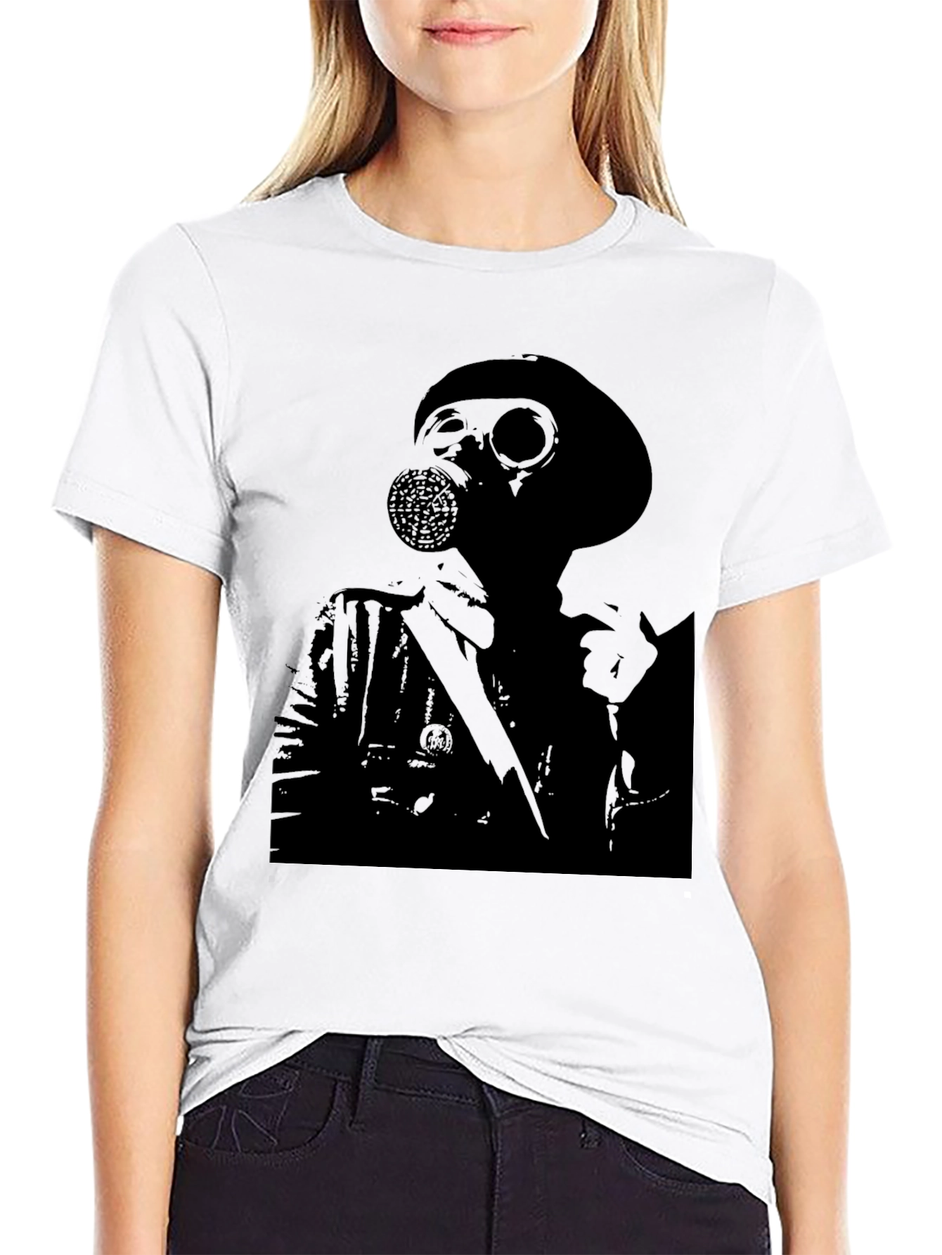 Dark Gas Mask Graphic Tee - Mens Black T-Shirt