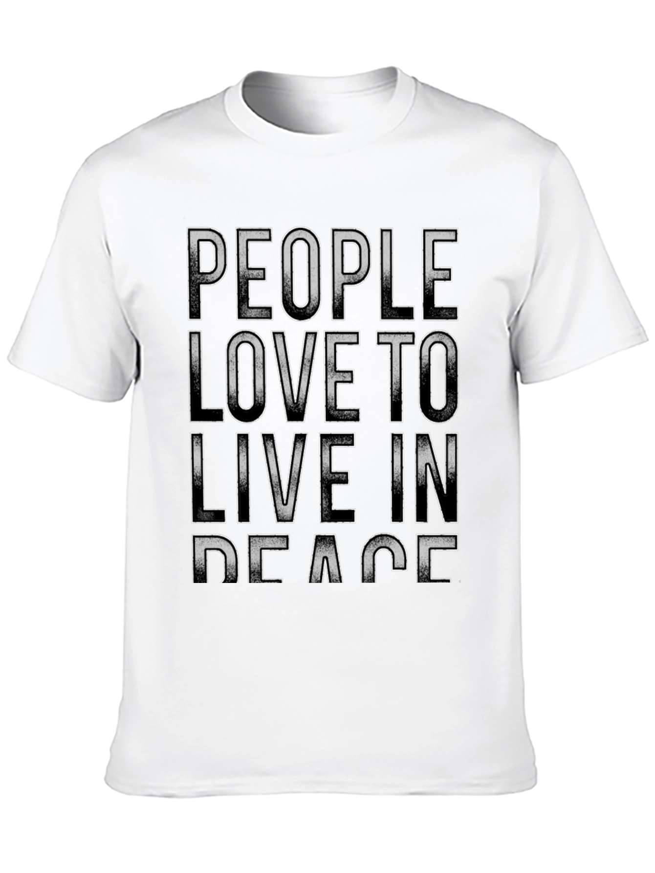 Peace Slogan Graphic Tee - Mens Relaxed Fit
