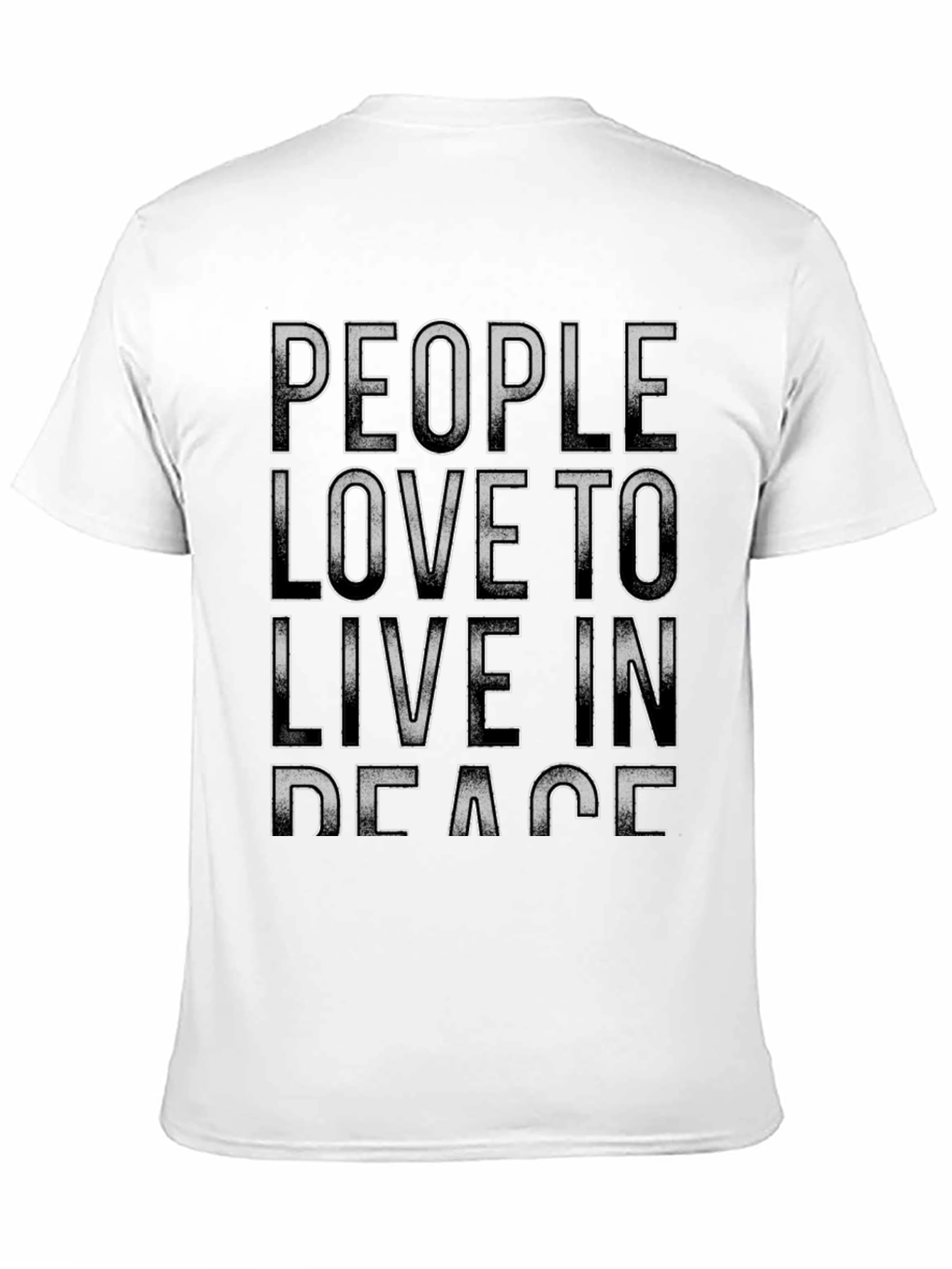 Peace Slogan Graphic Tee - Mens Relaxed Fit