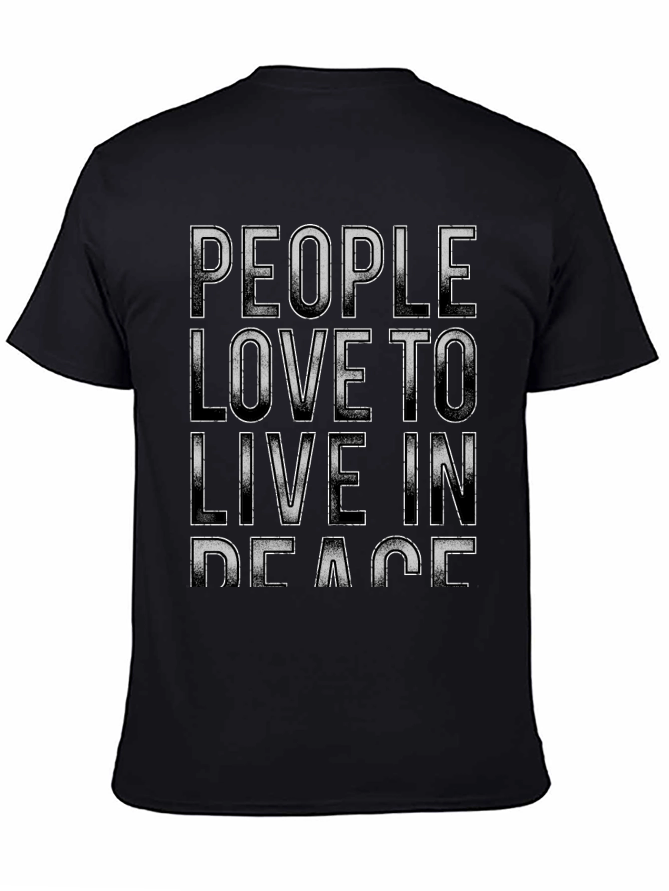 Peace Slogan Graphic Tee - Mens Relaxed Fit