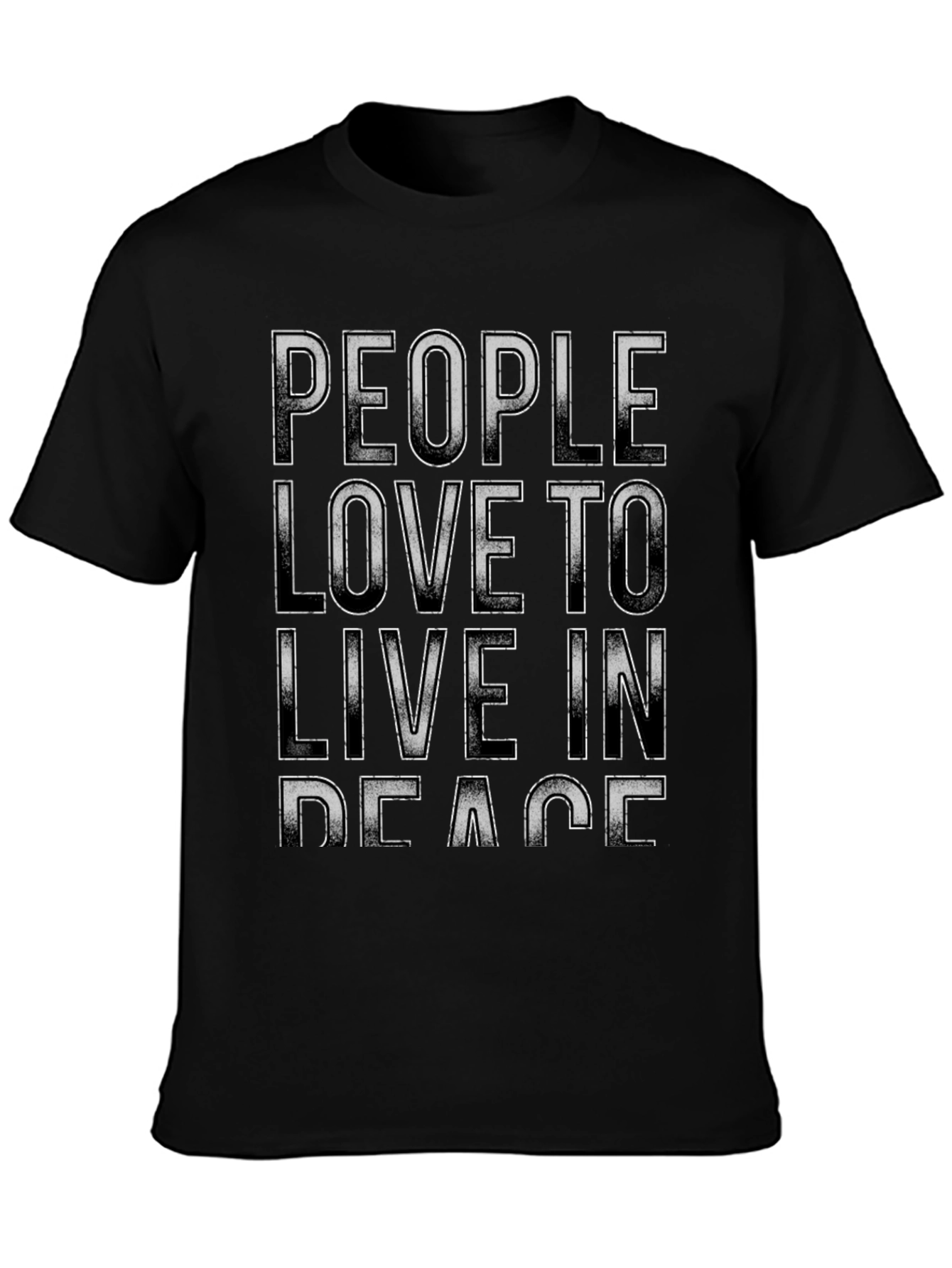 Peace Slogan Graphic Tee - Mens Relaxed Fit