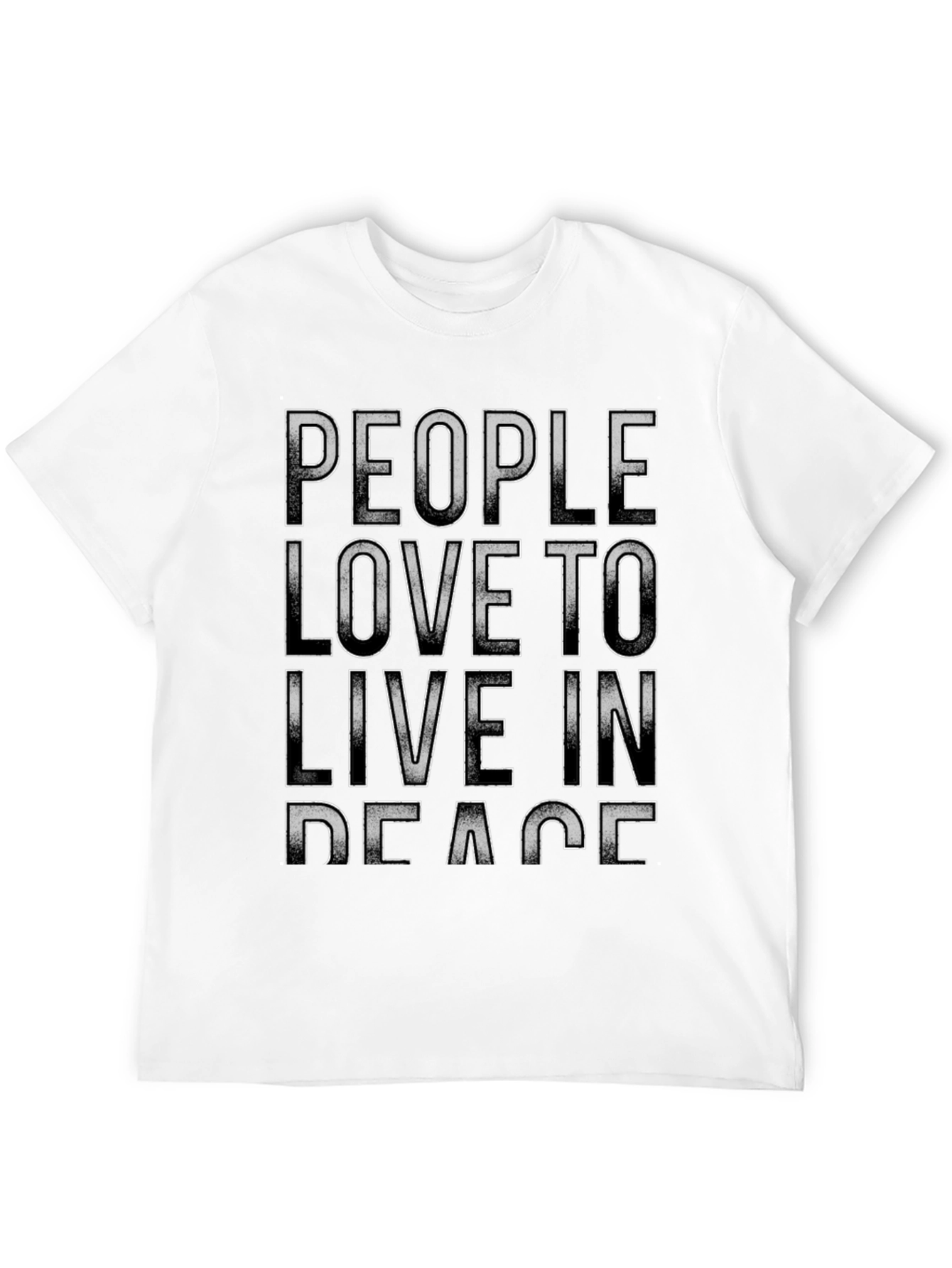 Peace Slogan Graphic Tee - Mens Relaxed Fit