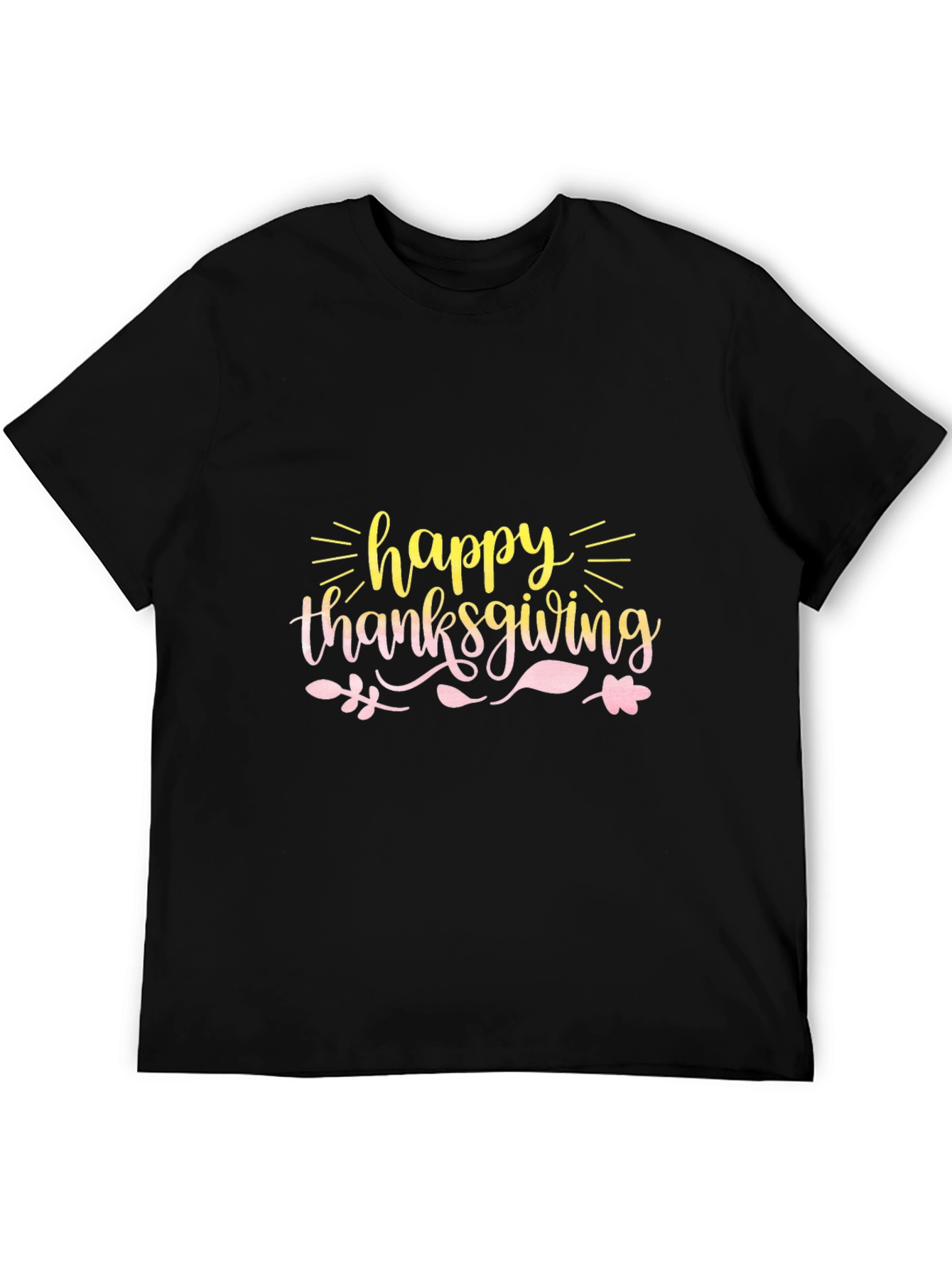 Happy Thanksgiving Black T-Shirt