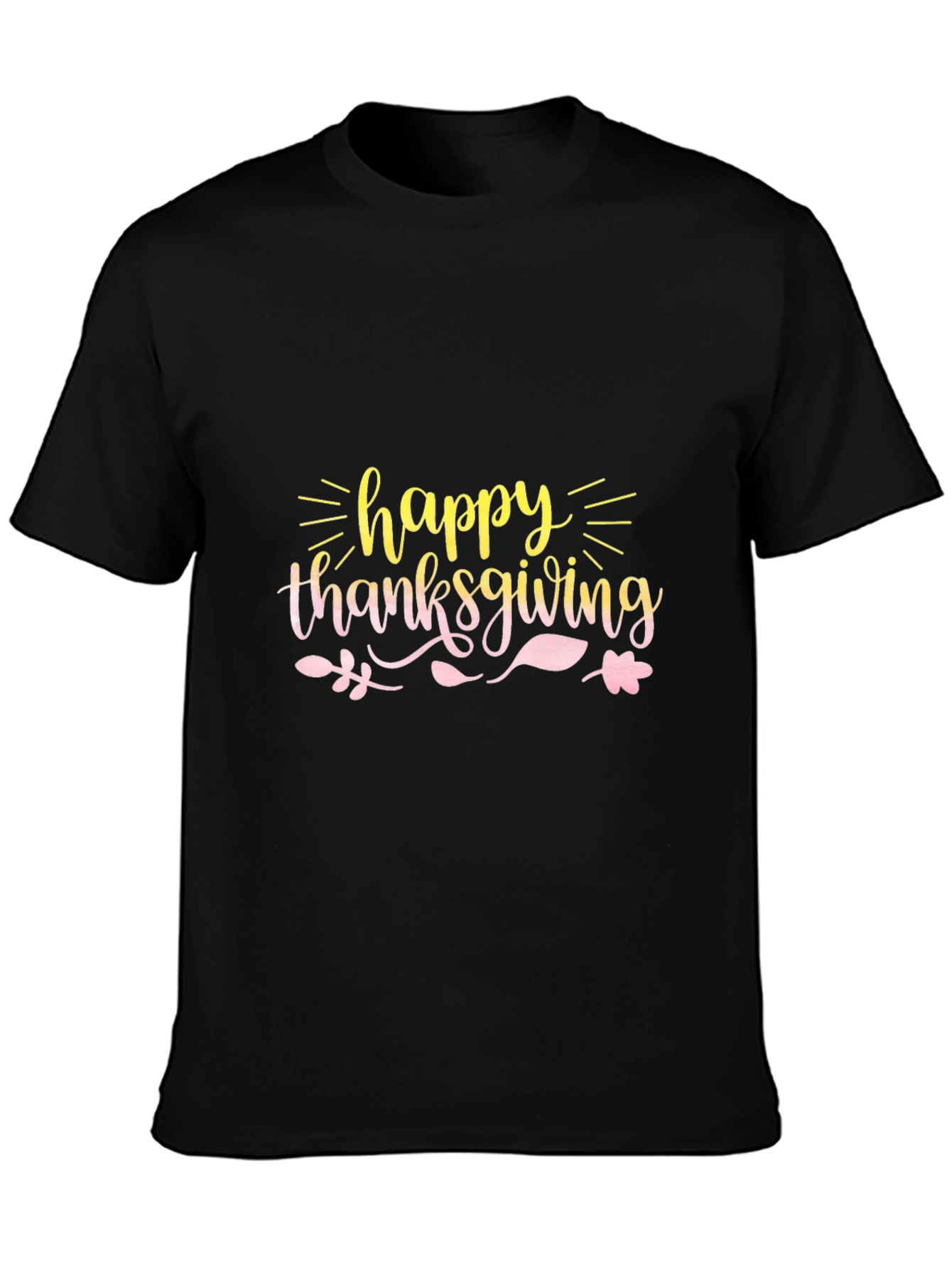Happy Thanksgiving Black T-Shirt