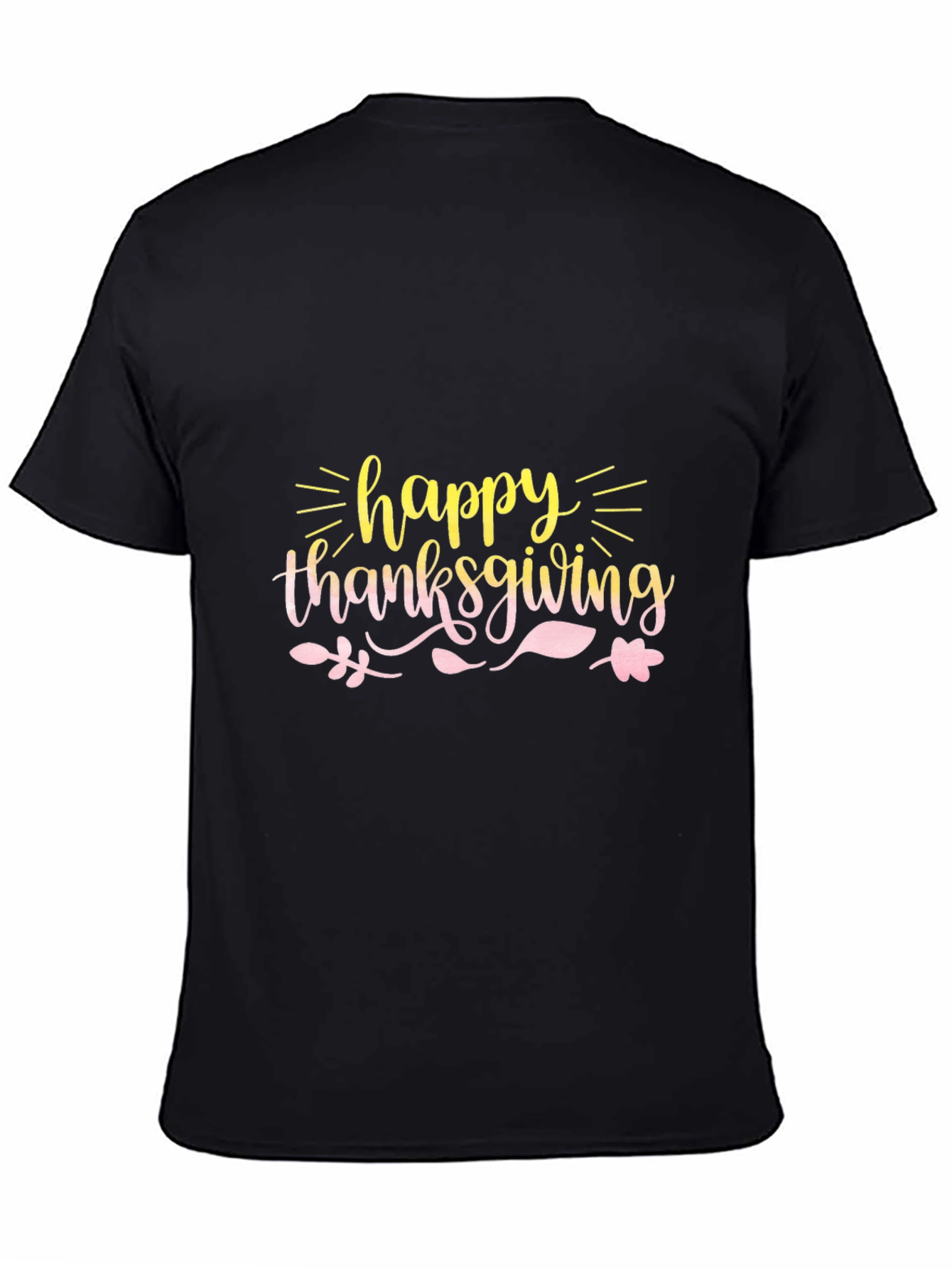 Happy Thanksgiving Black T-Shirt