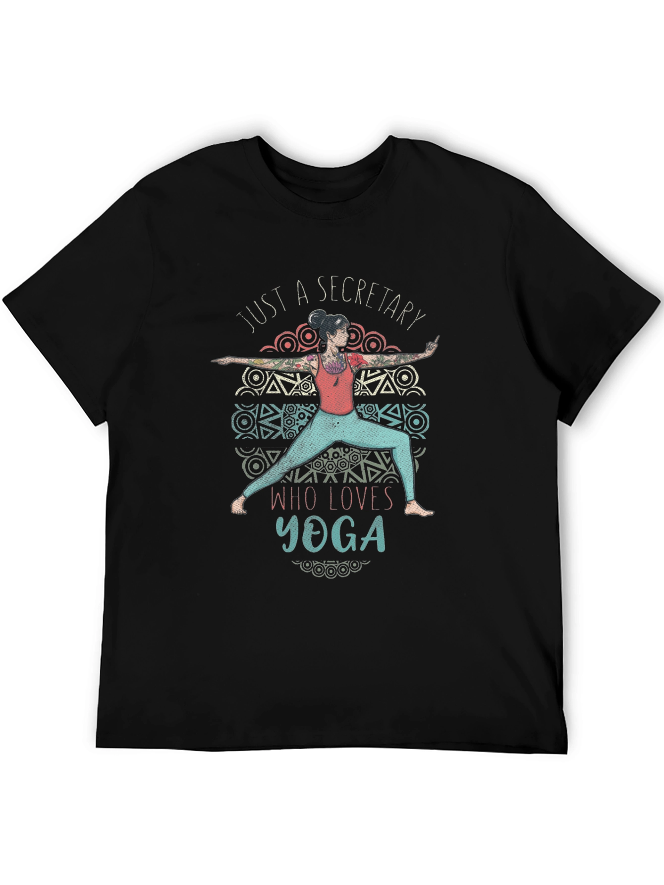 Secretary Who Loves Yoga T-Shirt - Black