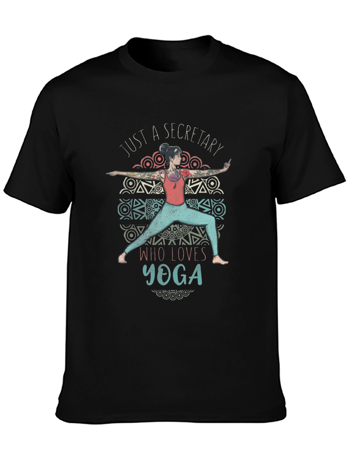 Secretary Who Loves Yoga T-Shirt - Black