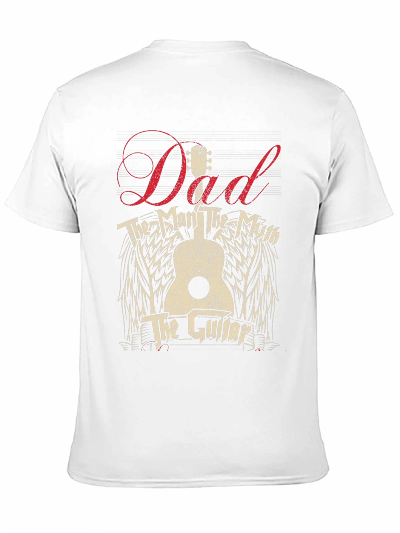 Dad The Man The Myth The Guitar Black T-Shirt